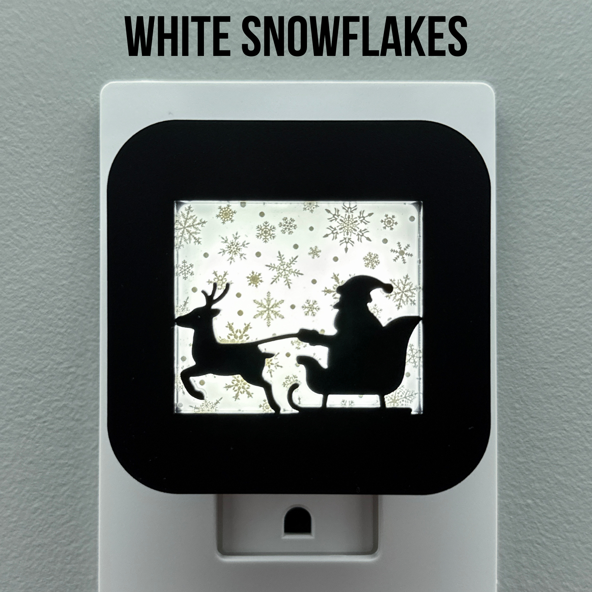 Santa's Sleigh & Reindeer Night Light Cover ONLY