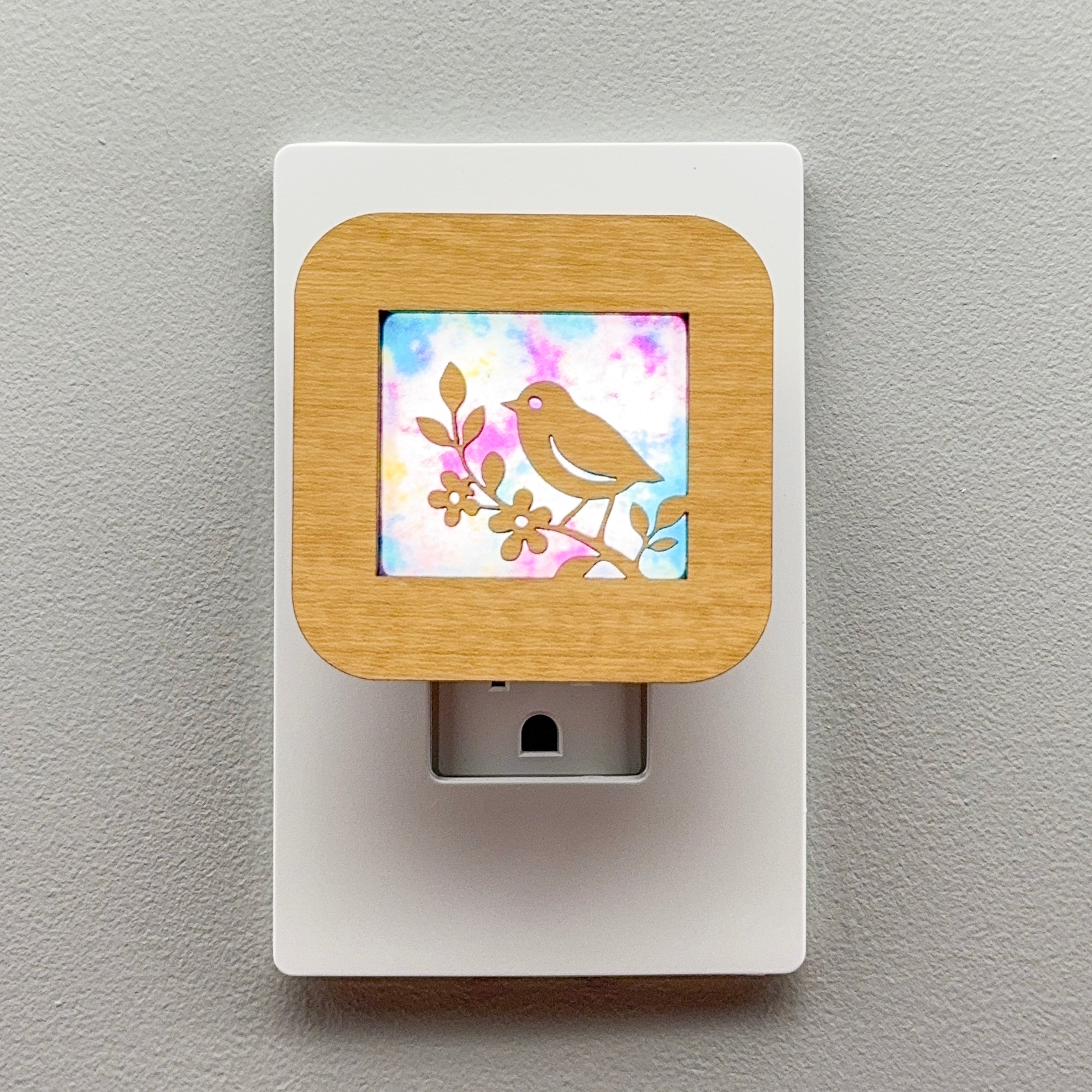 Bird on Flowering Branch Night Light Cover ONLY