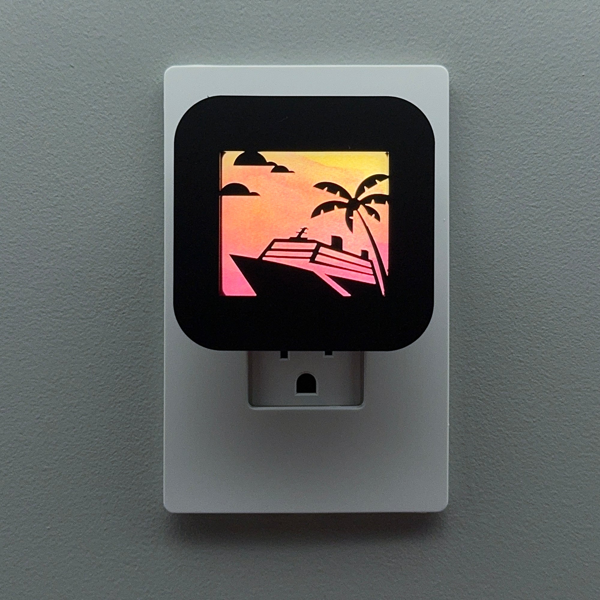 Tropical Cruise Ship Night Light Cover ONLY