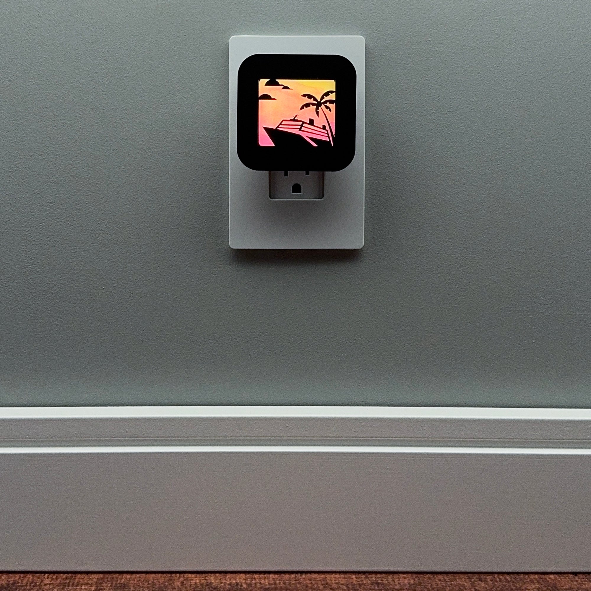 Tropical Cruise Ship Night Light Cover ONLY