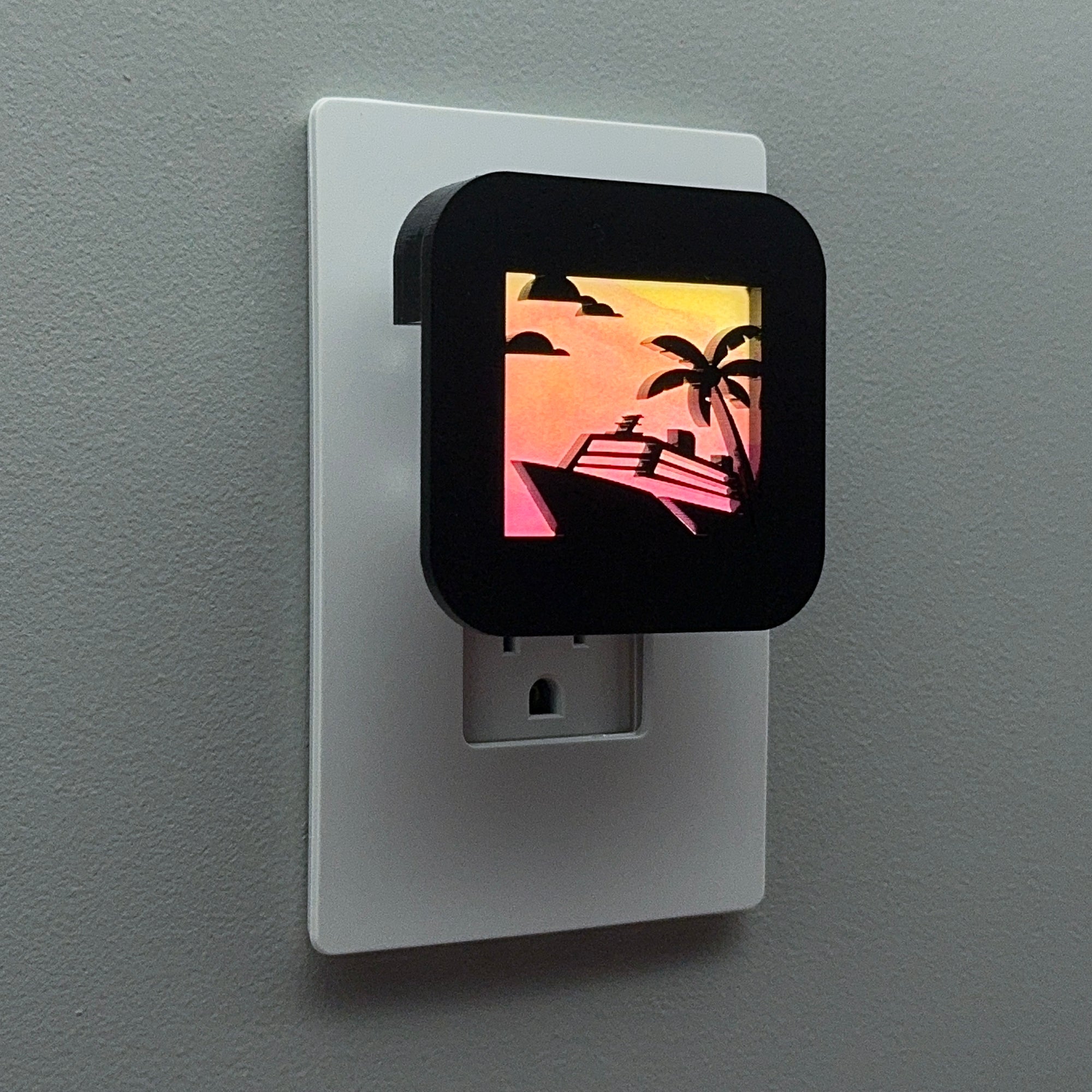 Tropical Cruise Ship Night Light Cover ONLY