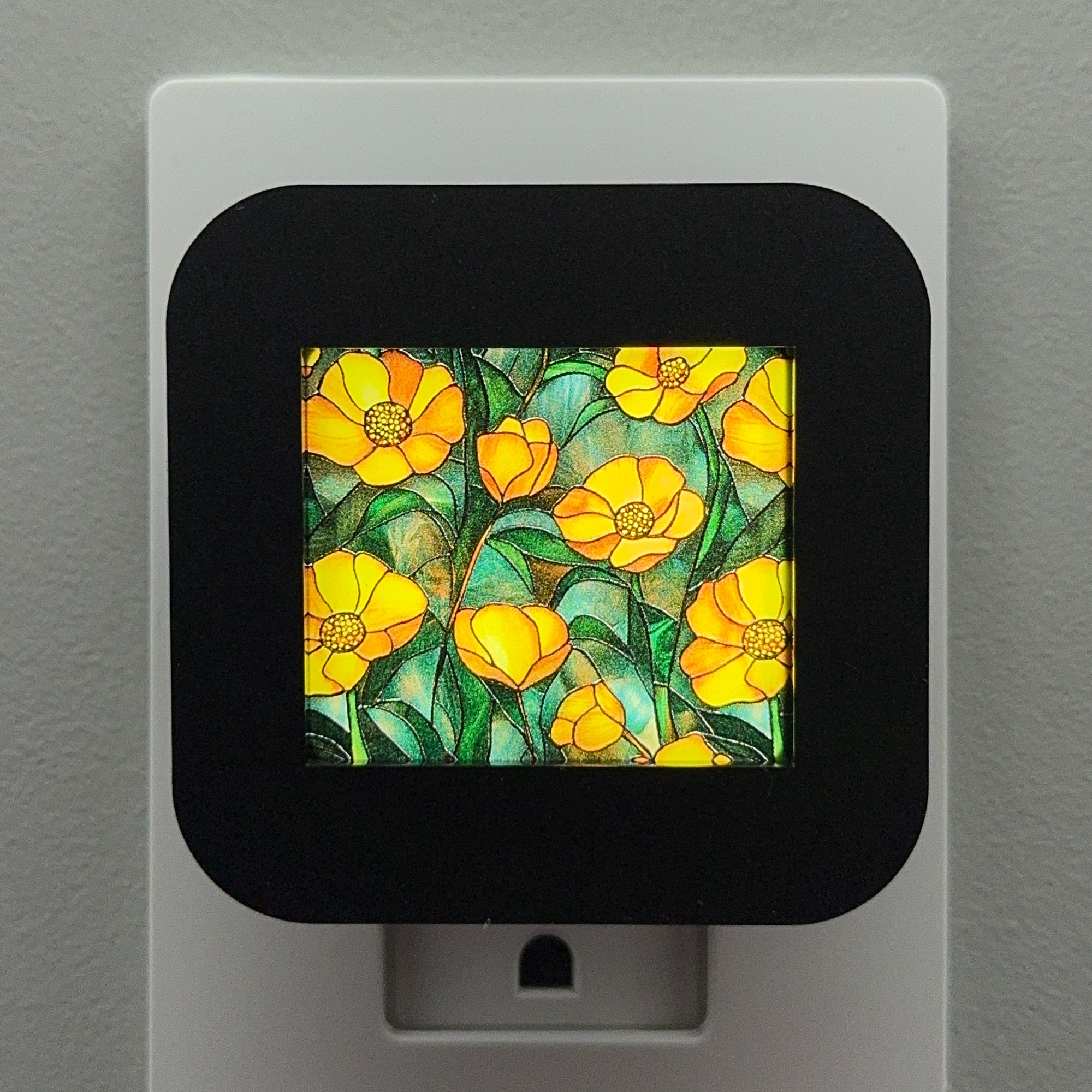 Buttercup Faux Stained Glass Night Light