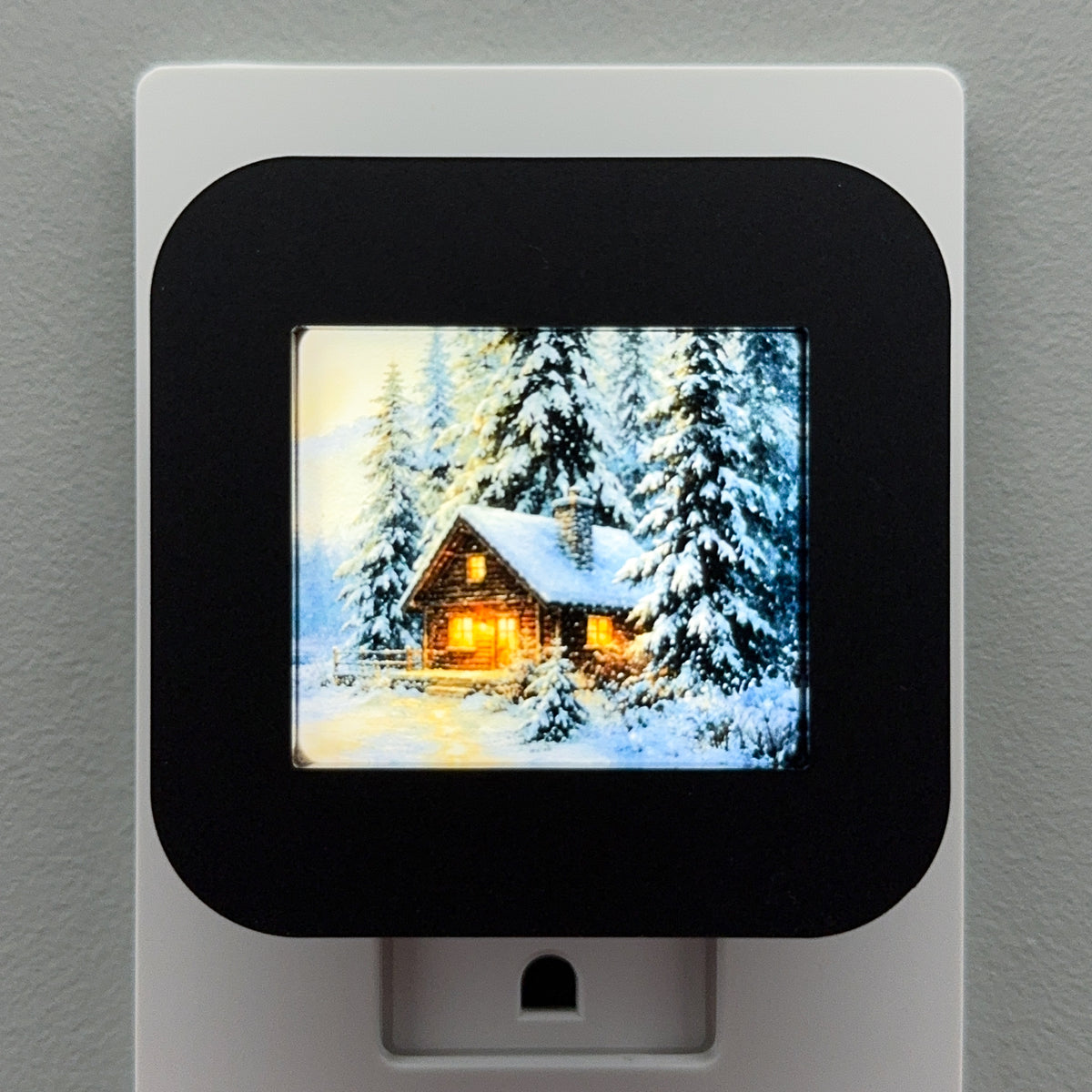 Snowy Cabin Night Light Cover ONLY