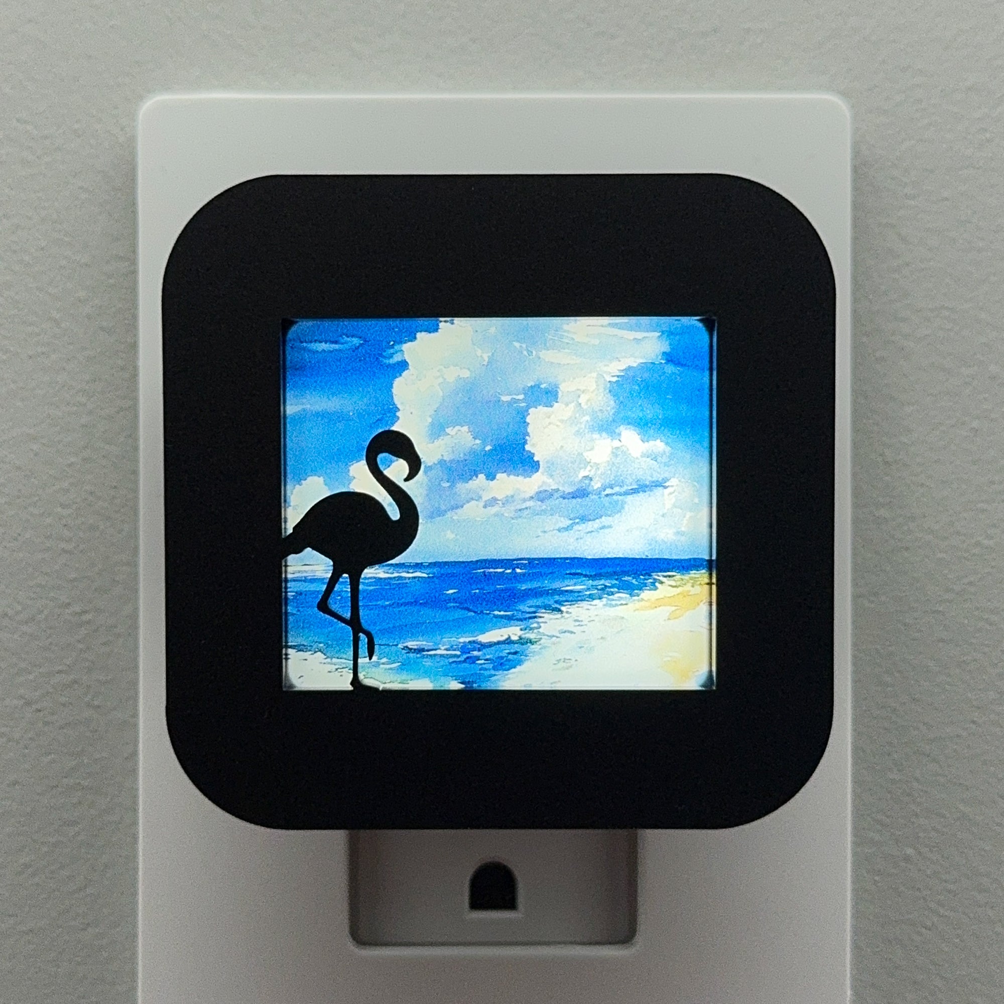 Flamingo and Ocean Shore Night Light Cover ONLY