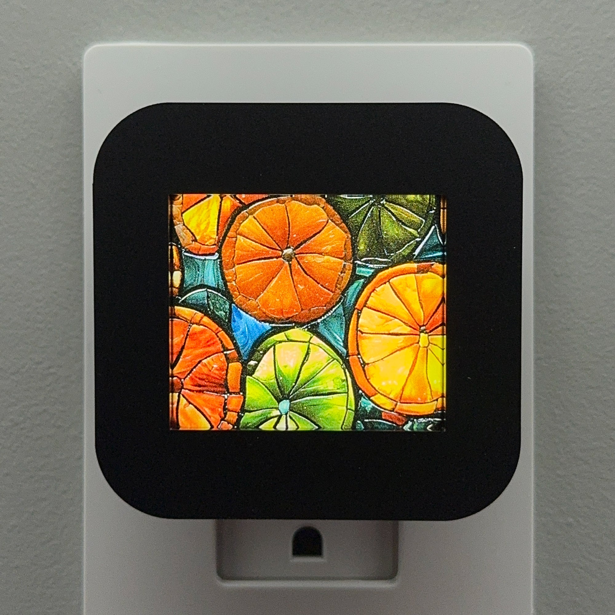 Citrus Faux Stained Glass Night Light