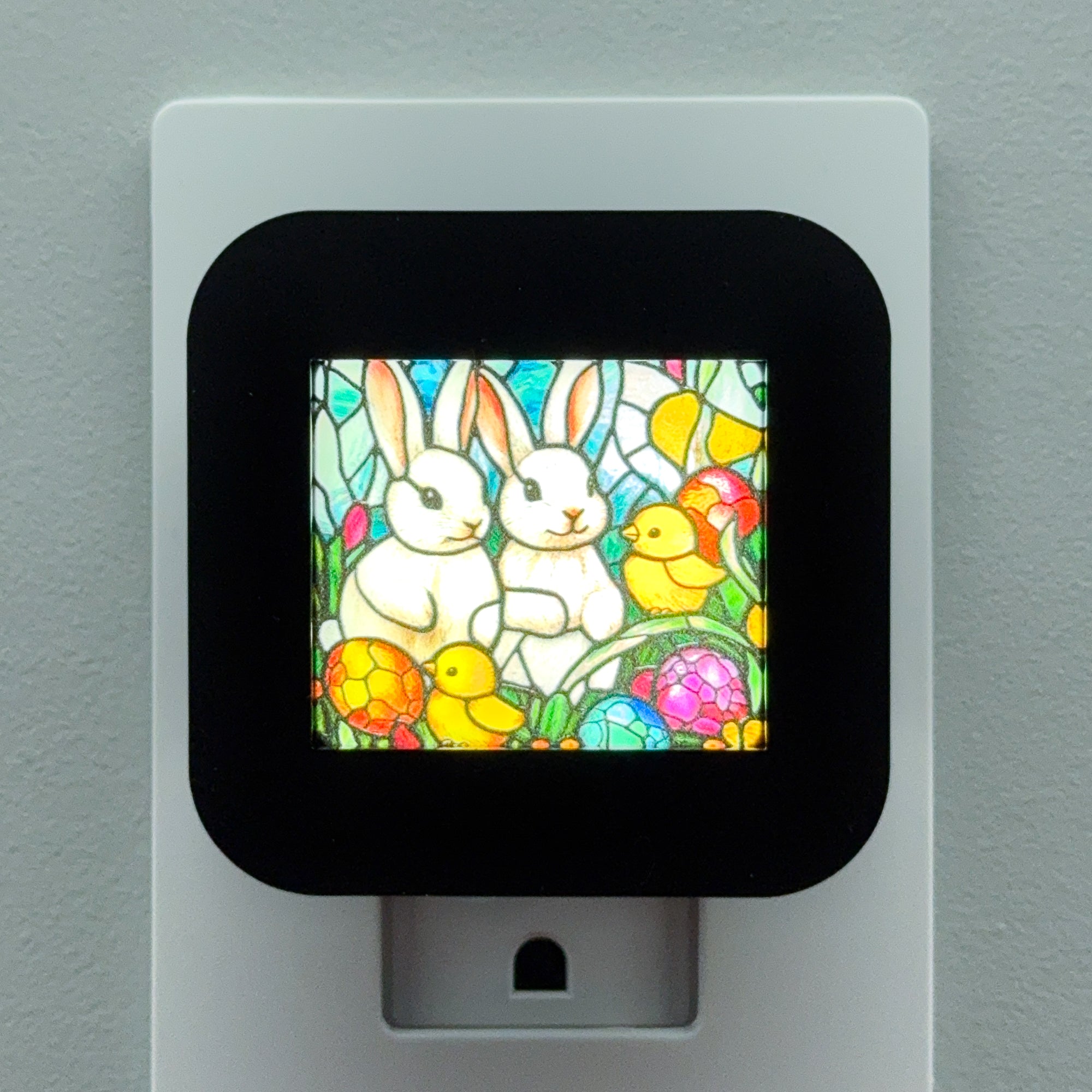 Easter Bunny Faux Stained Glass Night Light Cover ONLY