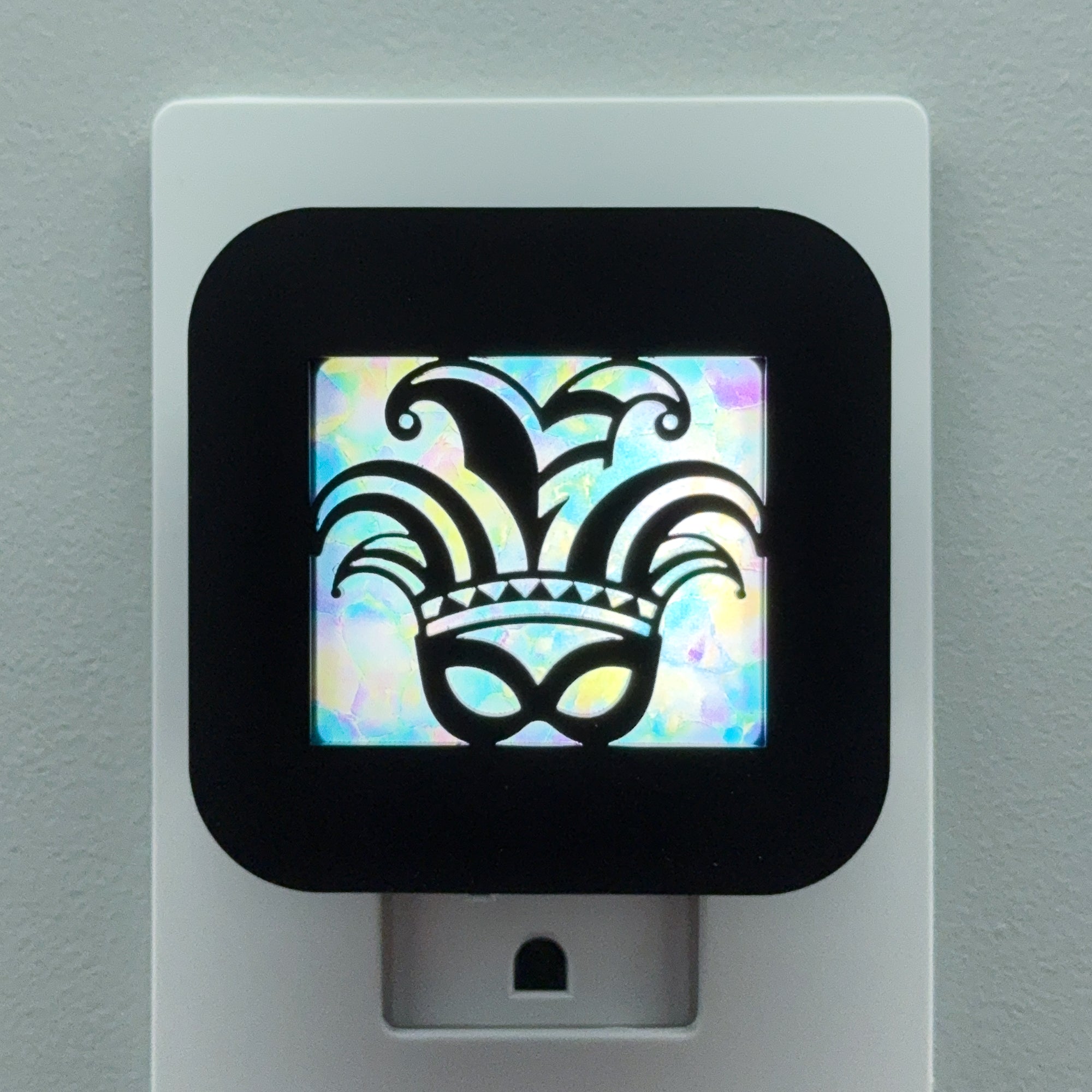 Mardi Gras Jester Mask Night Light