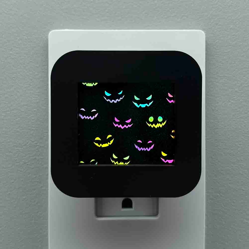 Colorful Jack O' Lantern Faces Halloween Night Light