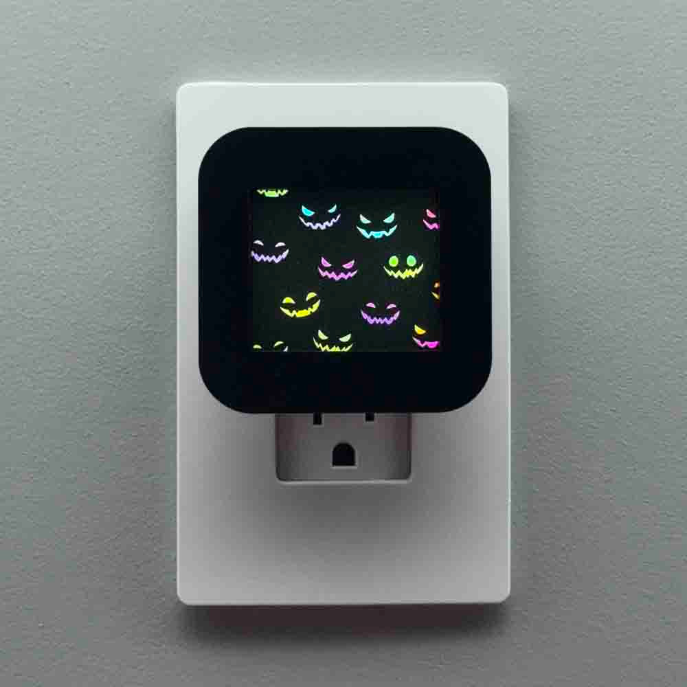 Colorful Jack O' Lantern Faces Halloween Night Light