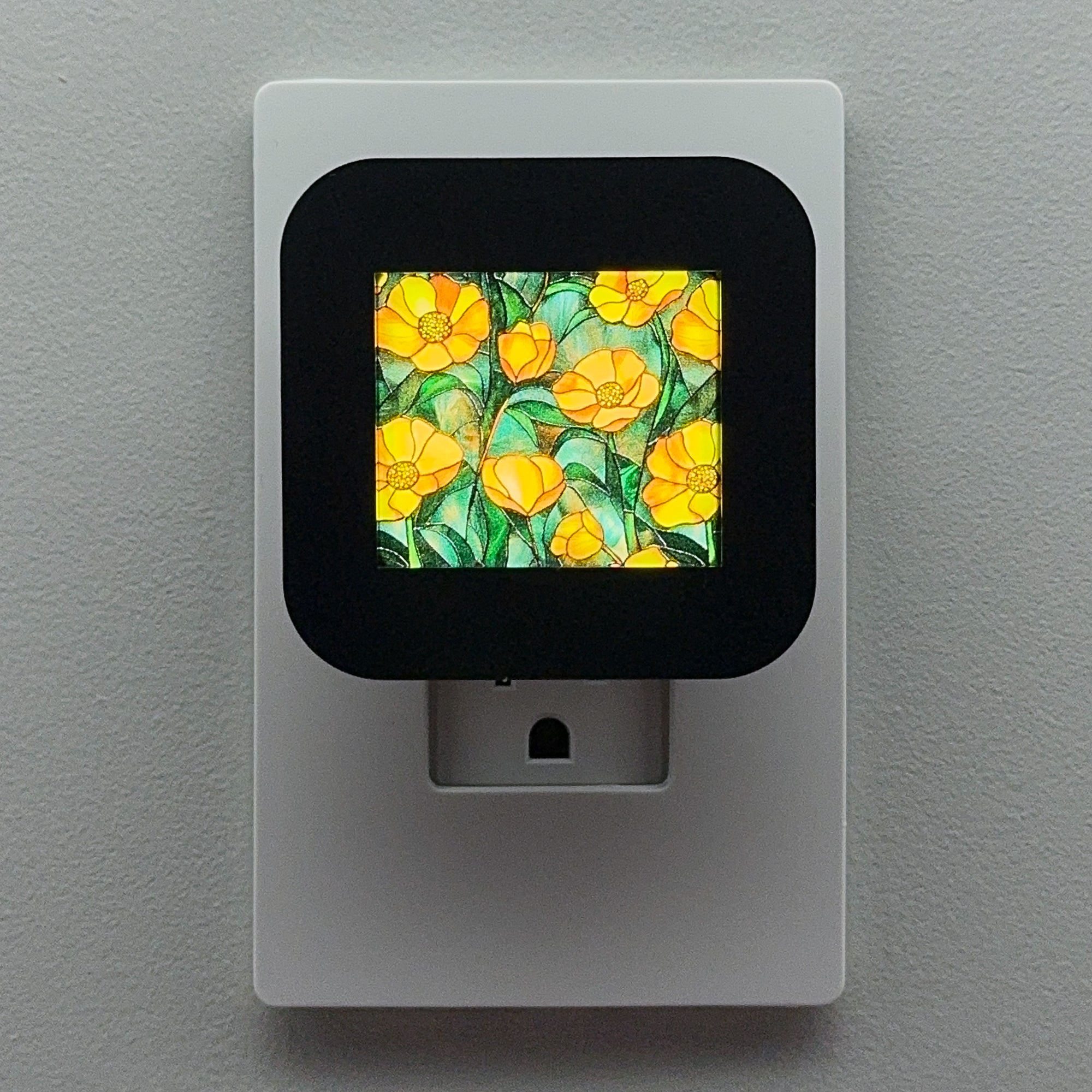 Buttercup Faux Stained Glass Night Light