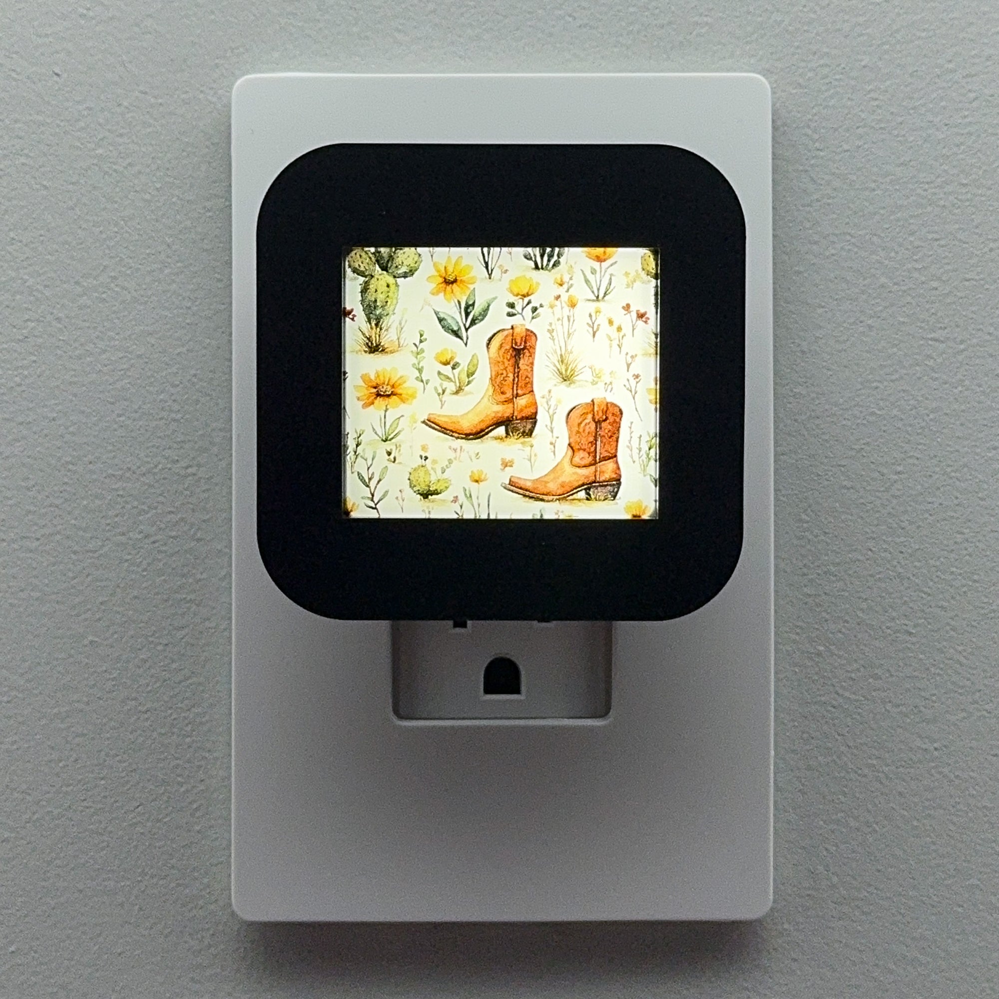 Cowboy Boots and Cacti Night Light