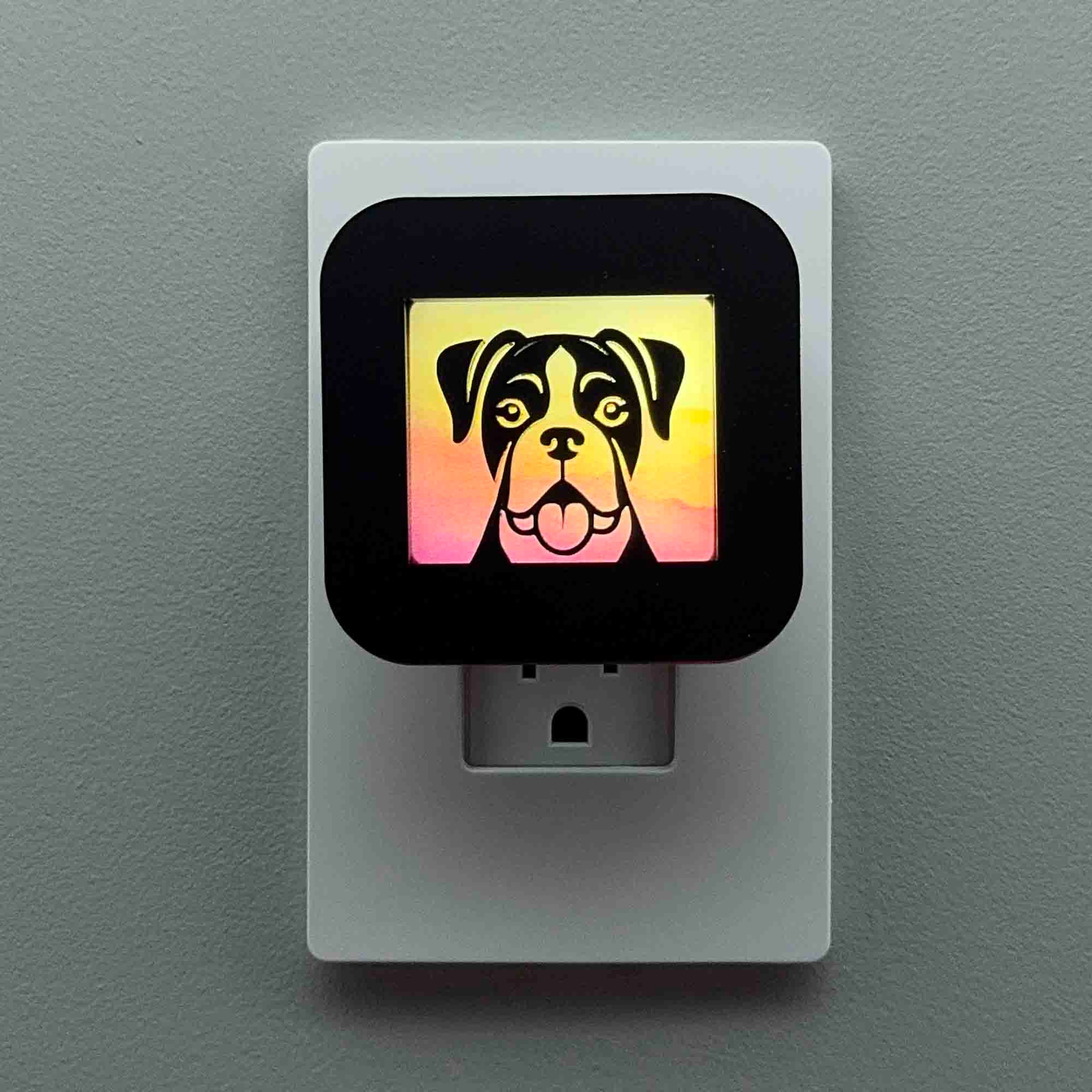 Boxer Dog Night Light