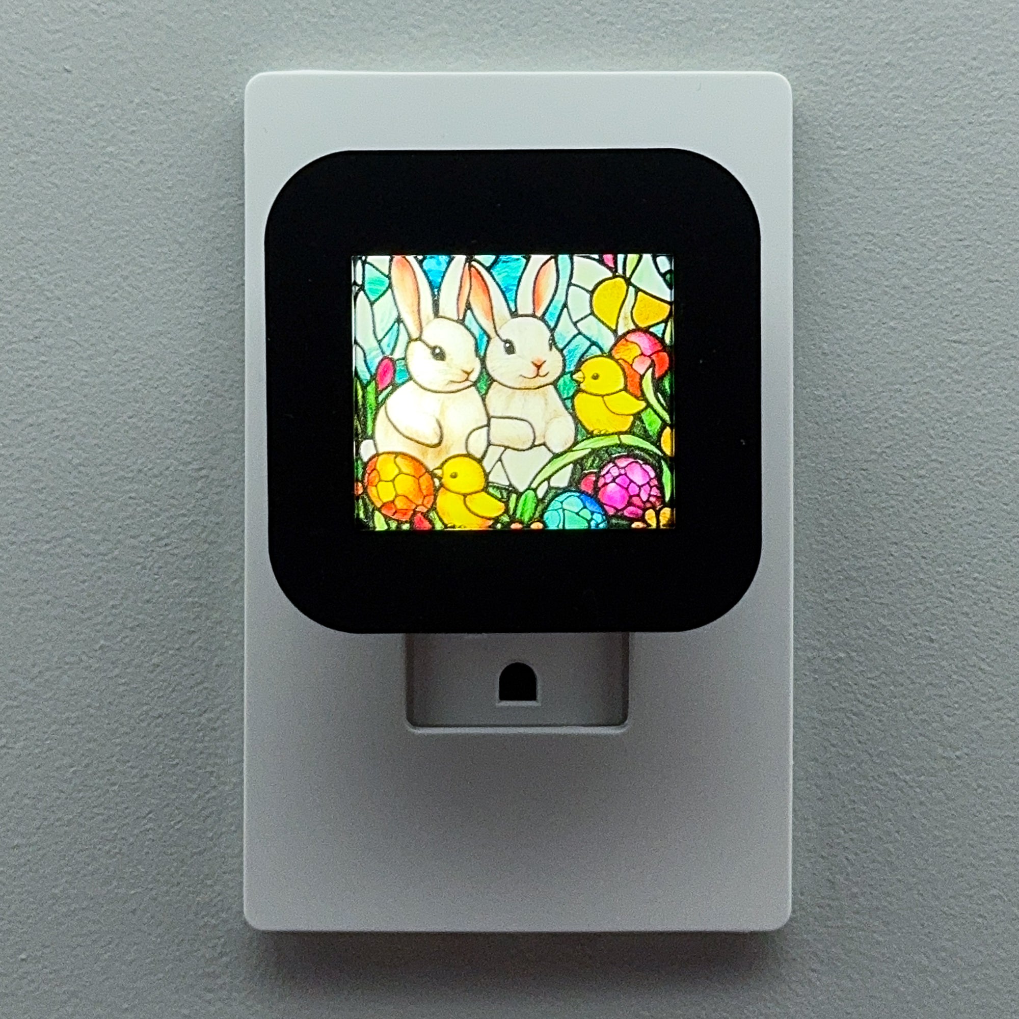 Easter Bunny Faux Stained Glass Night Light Cover ONLY