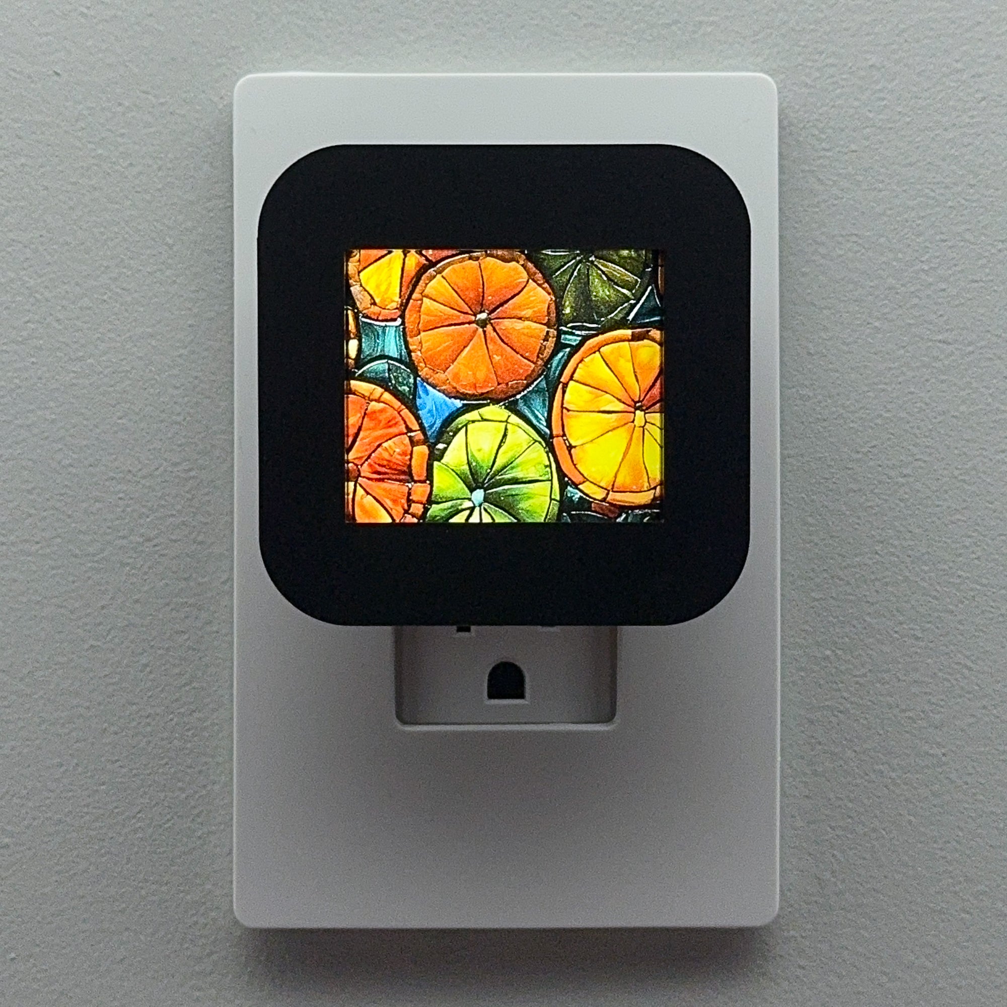 Citrus Faux Stained Glass Night Light