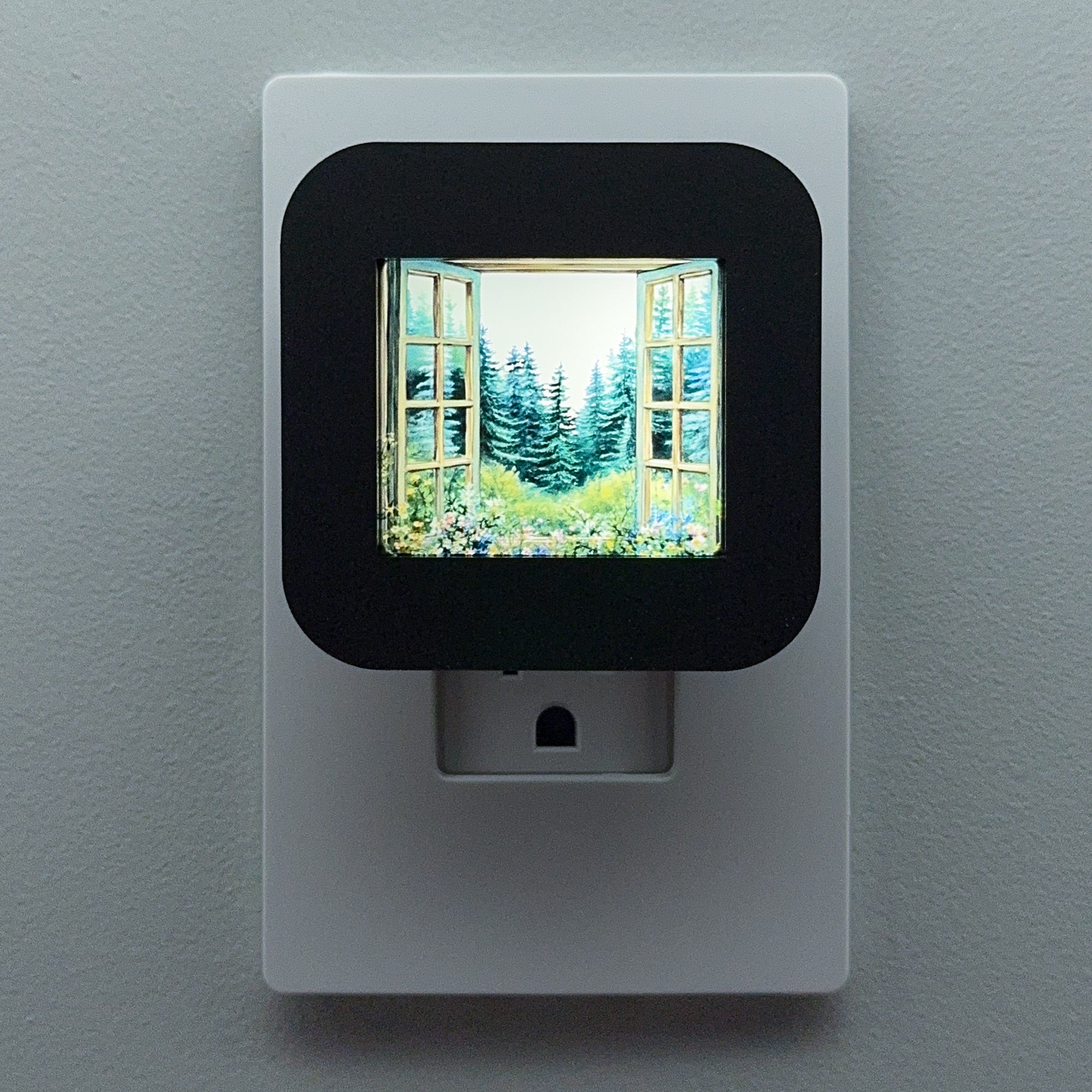 Evergreen Forest Window Night Light
