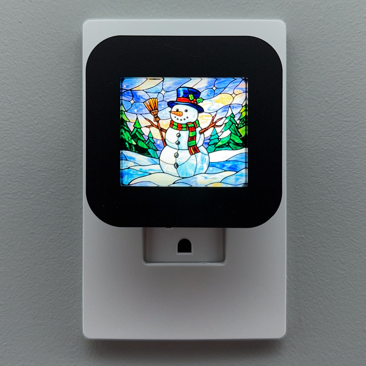 Stained Glass Snowman Night Light Cover ONLY