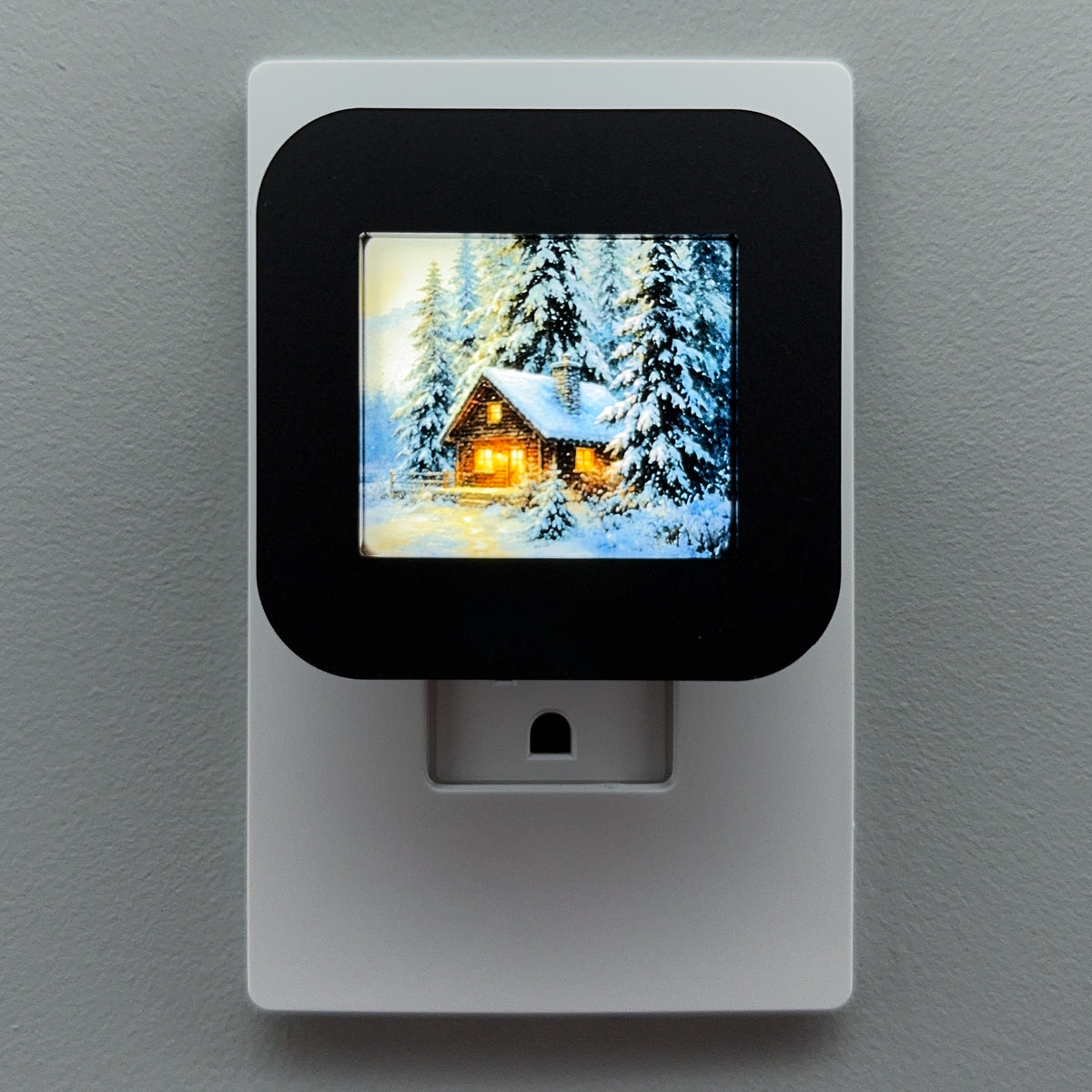 Snowy Cabin Night Light Cover ONLY