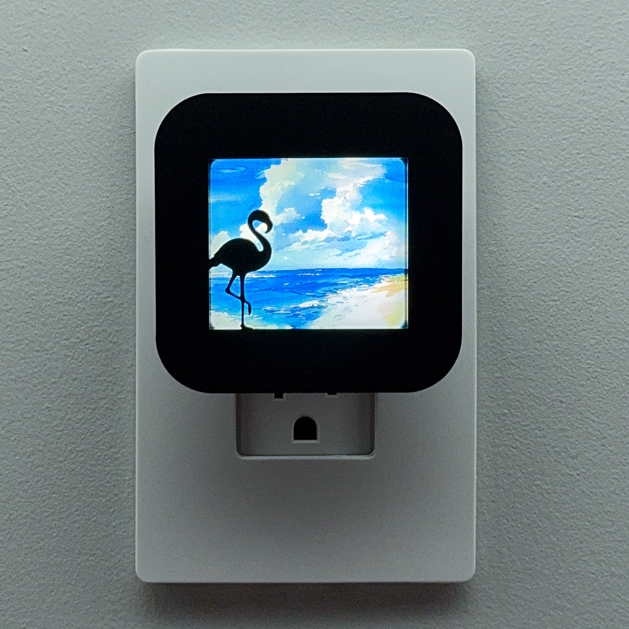 Flamingo and Ocean Shore Night Light Cover ONLY