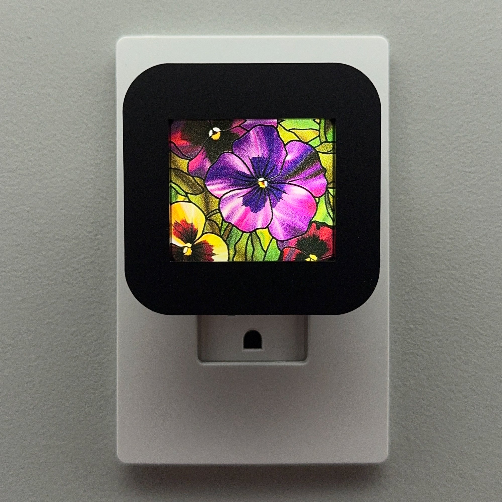 Pansies Floral Night Light