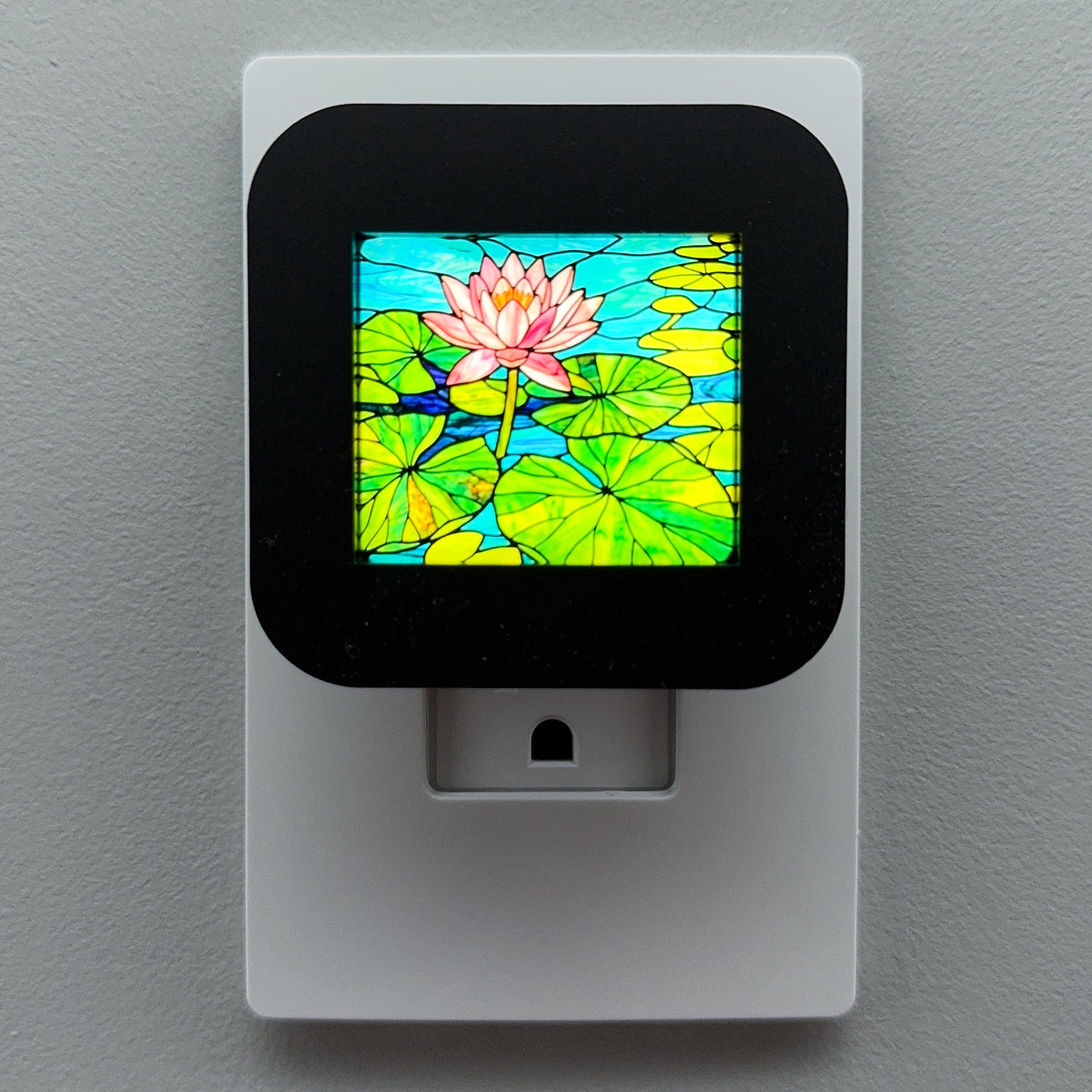 Waterlily Faux Stained Glass Night Light