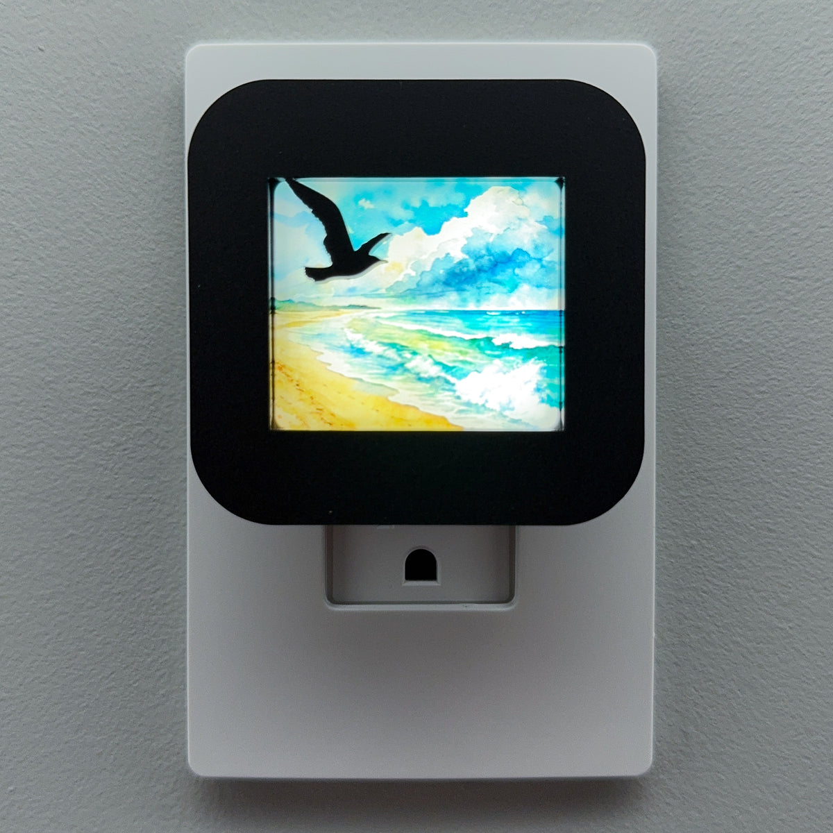 Flying Seagull and Ocean Shore Night Light Cover ONLY