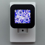Purple Spiderweb Faux Stained Glass Night Light