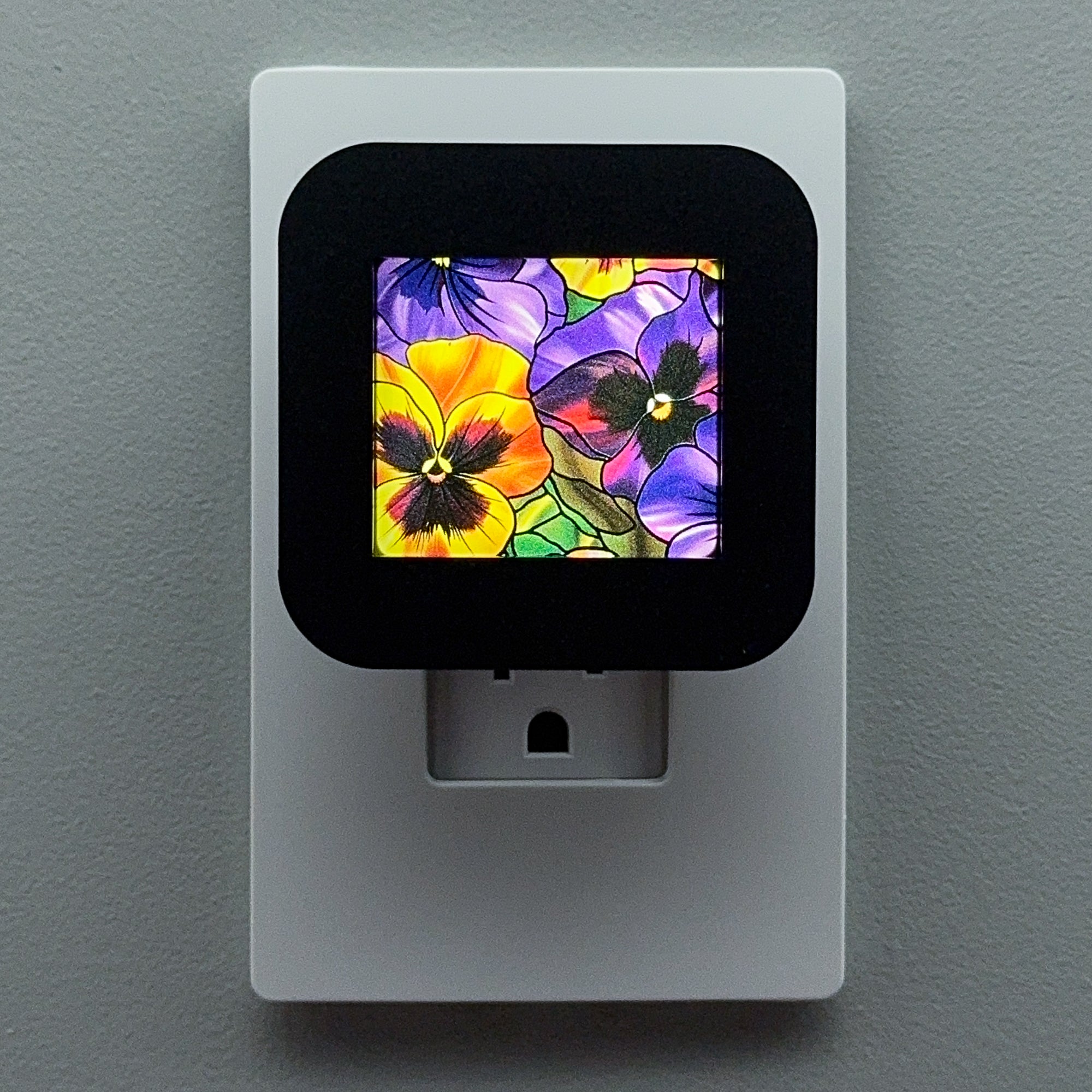 Pansies Floral Night Light