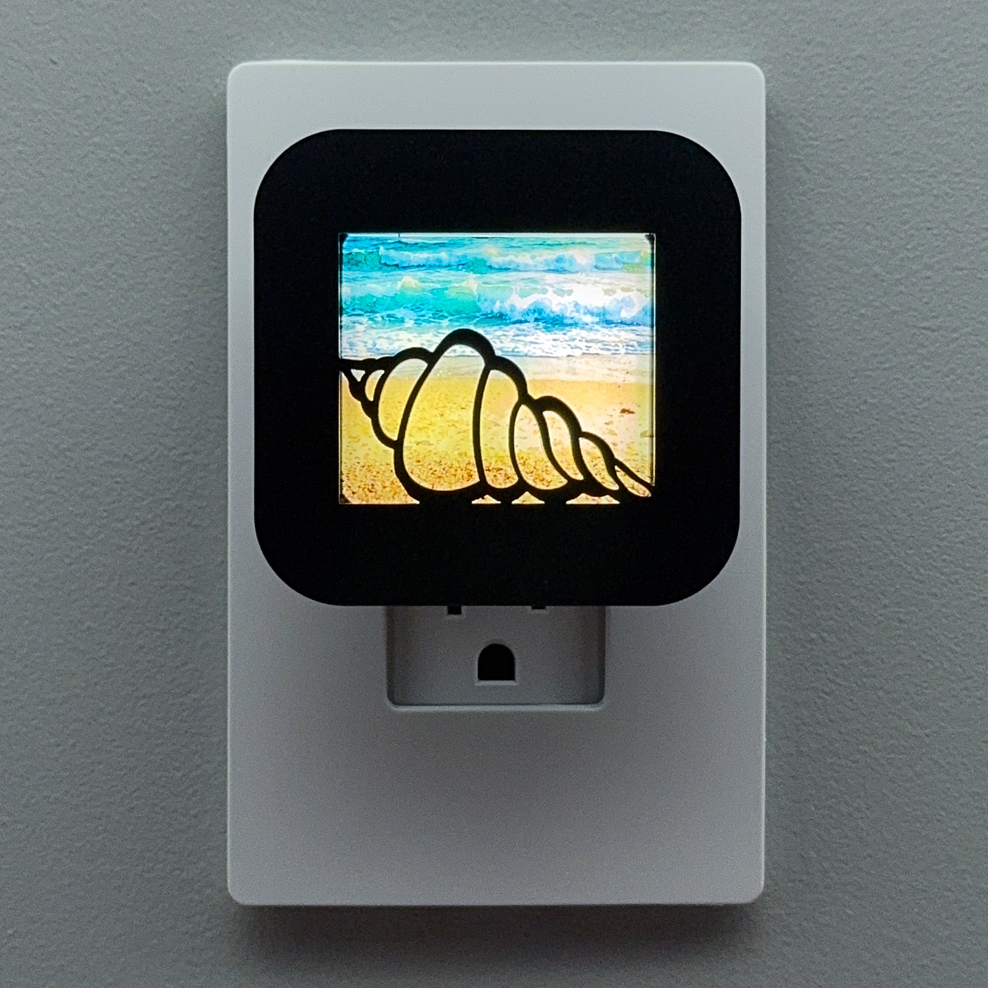 Conch Shell on the Beach Night Light