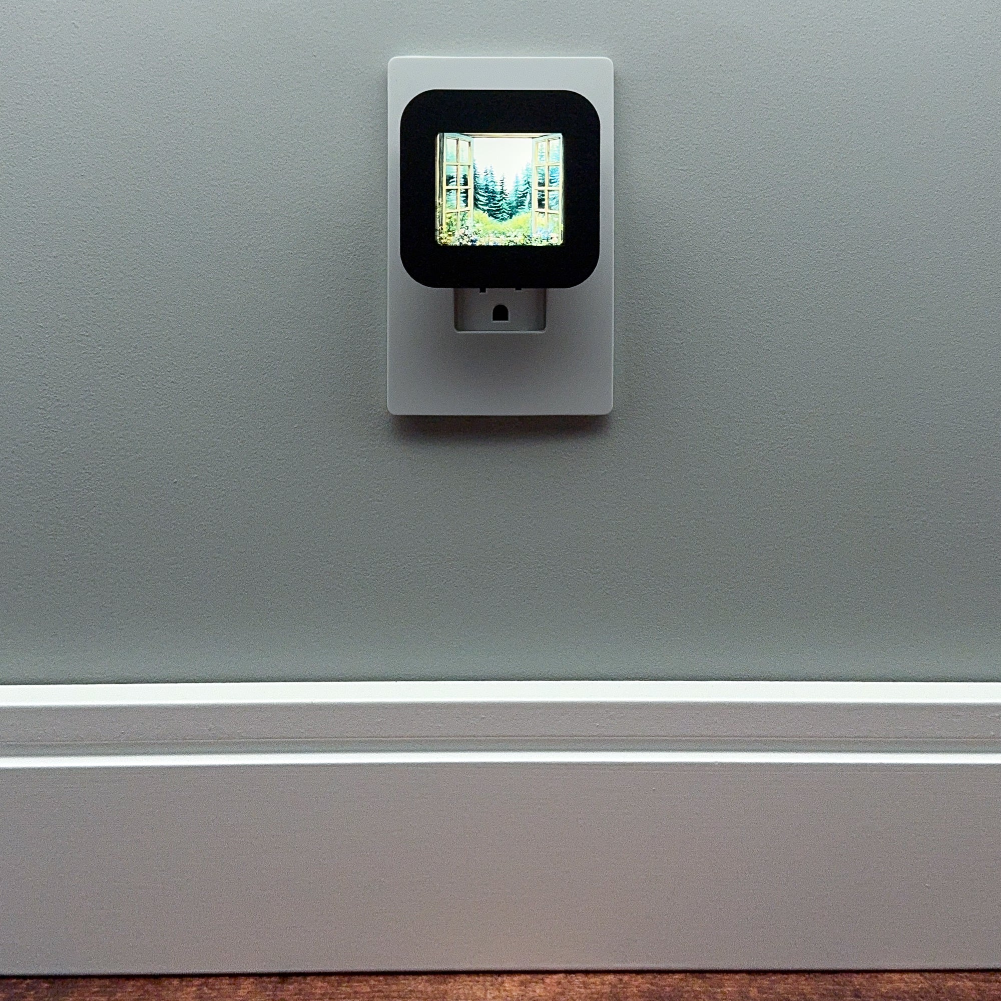 Evergreen Forest Window Night Light