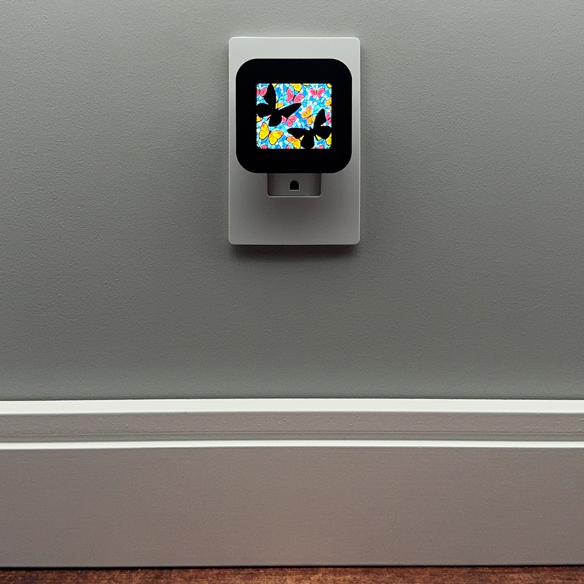 Butterfly Faux Stained Glass Night Light Cover ONLY