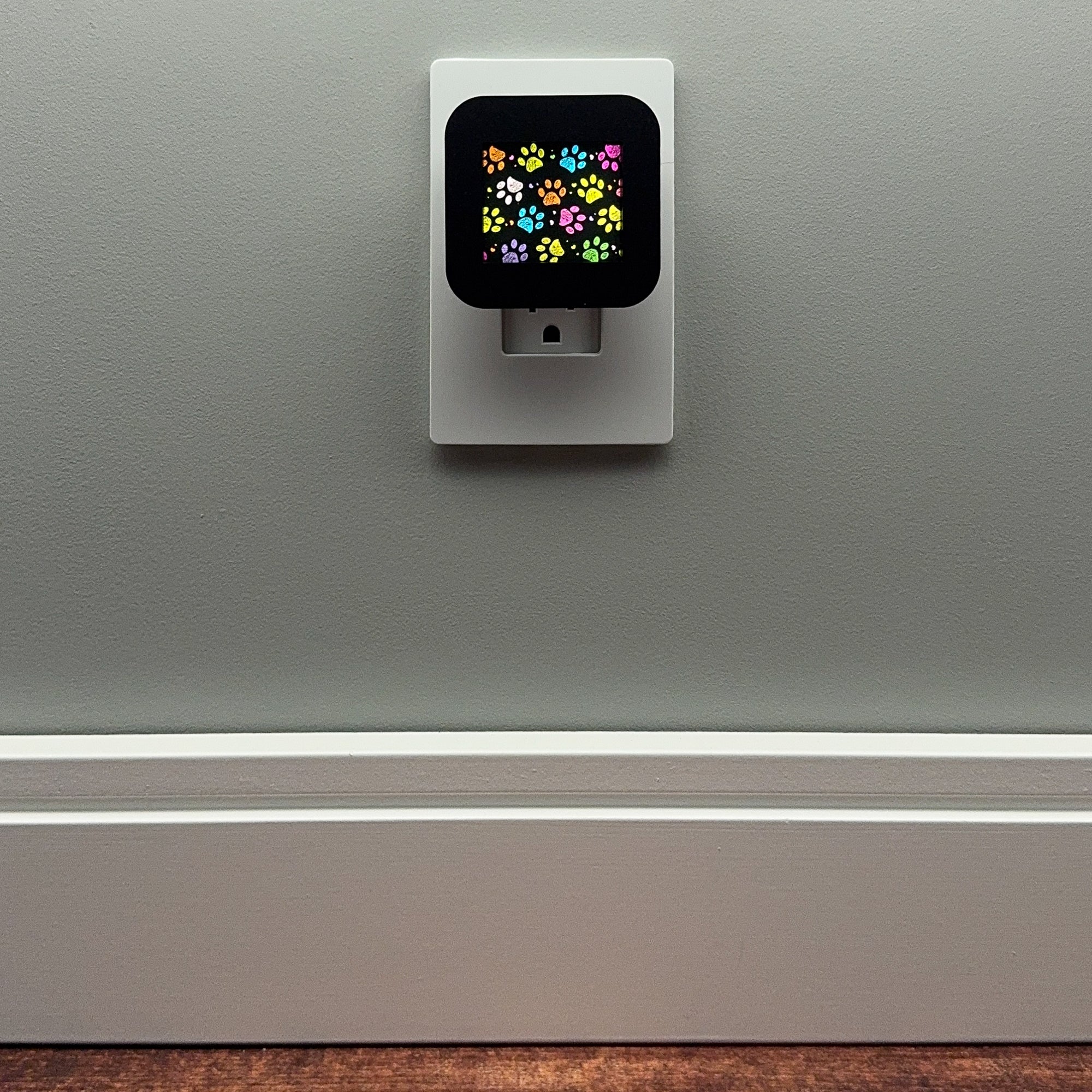 Rainbow Paw Prints Night Light