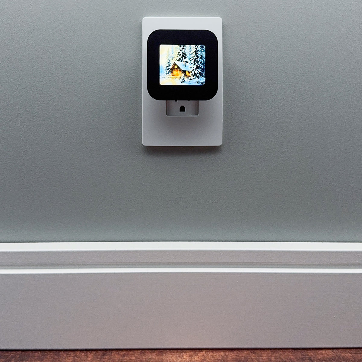 Snowy Cabin Night Light Cover ONLY