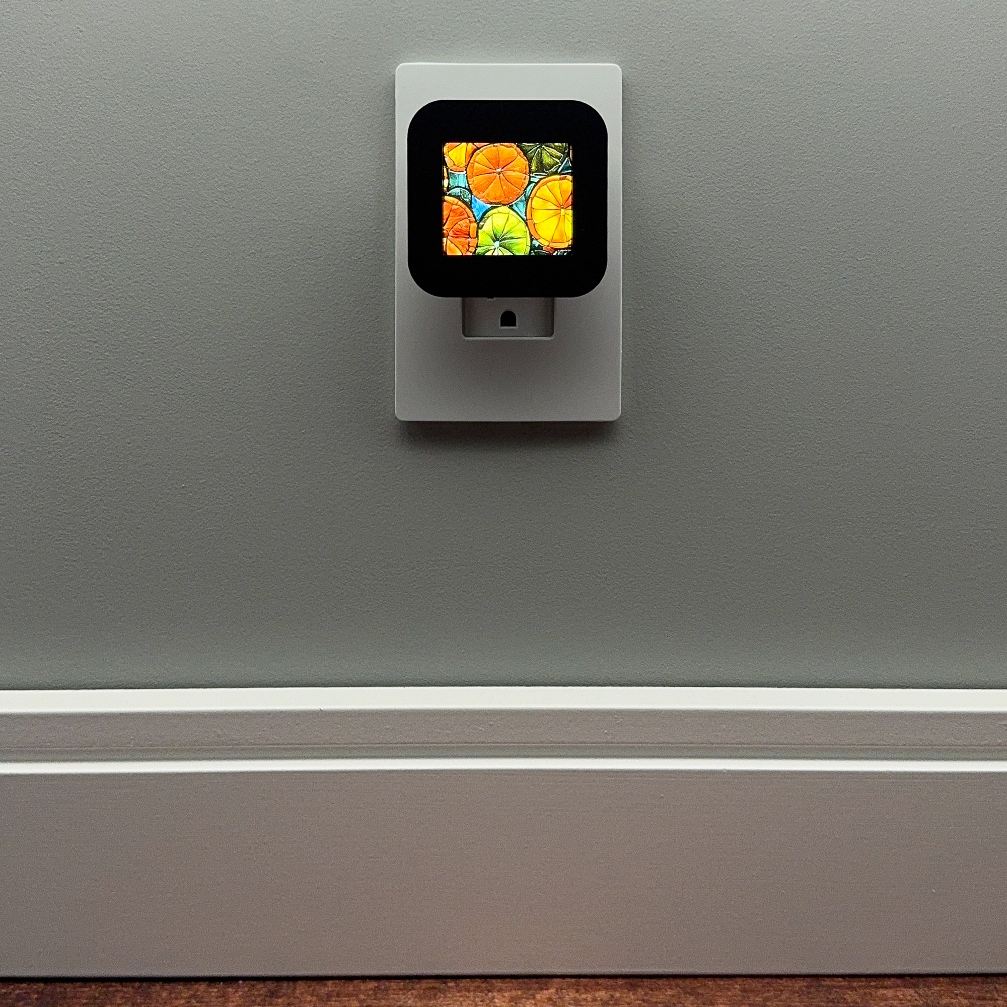 Citrus Faux Stained Glass Night Light