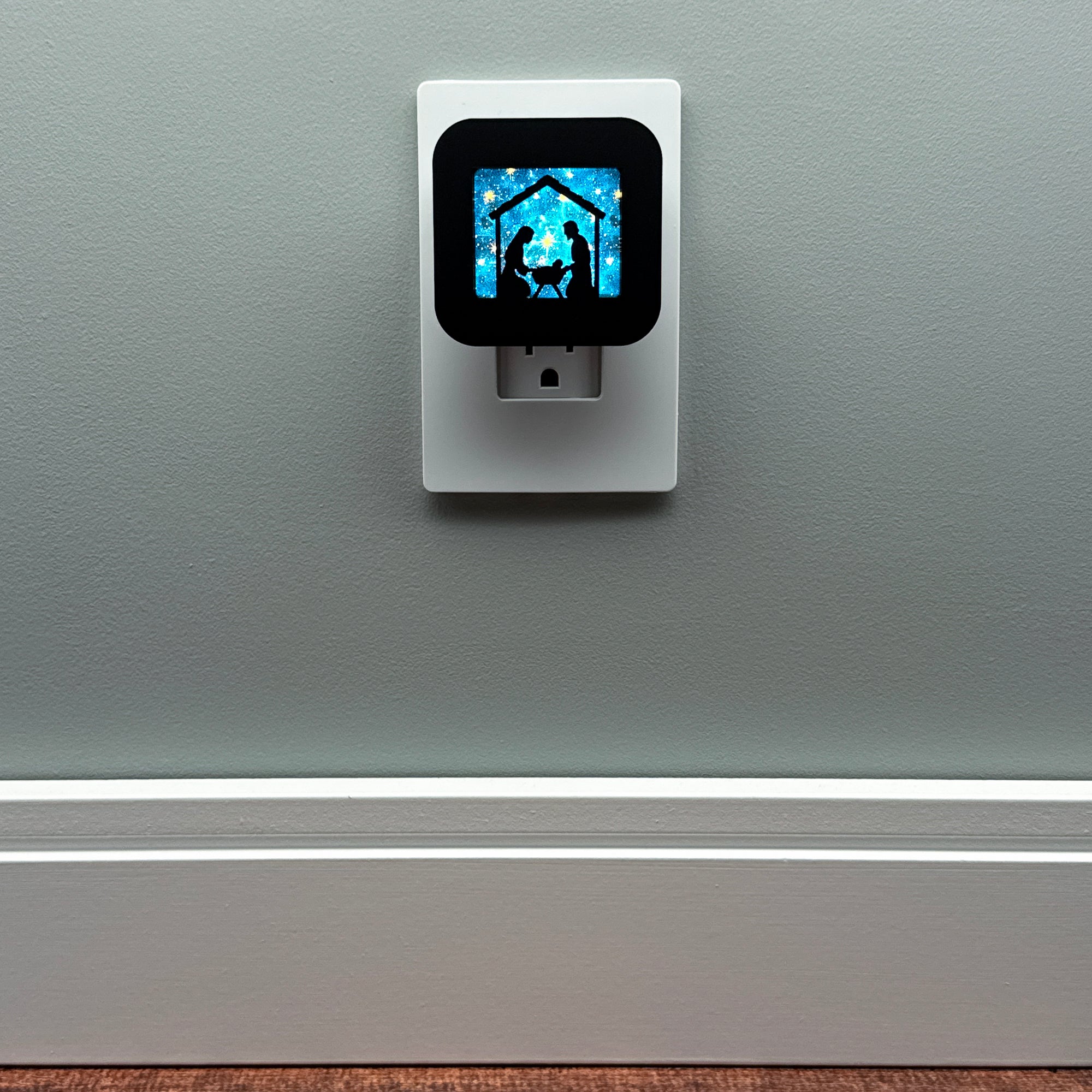 Silent Night Nativity Scene Night Light Cover ONLY