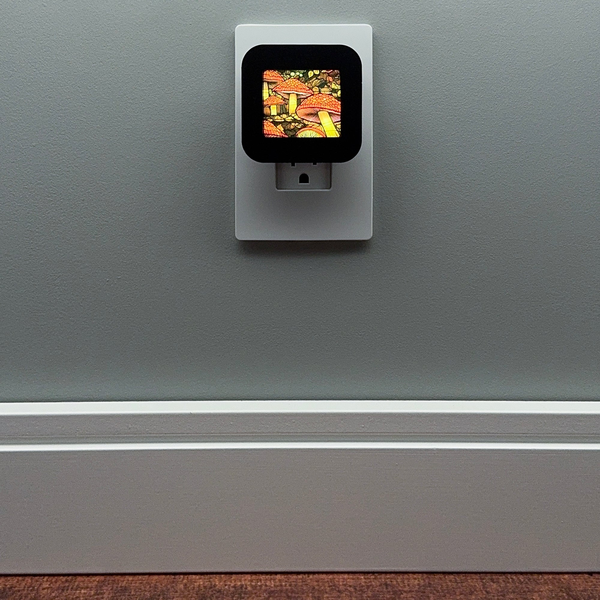 Mushroom Faux Stained Glass Night Light Cover ONLY