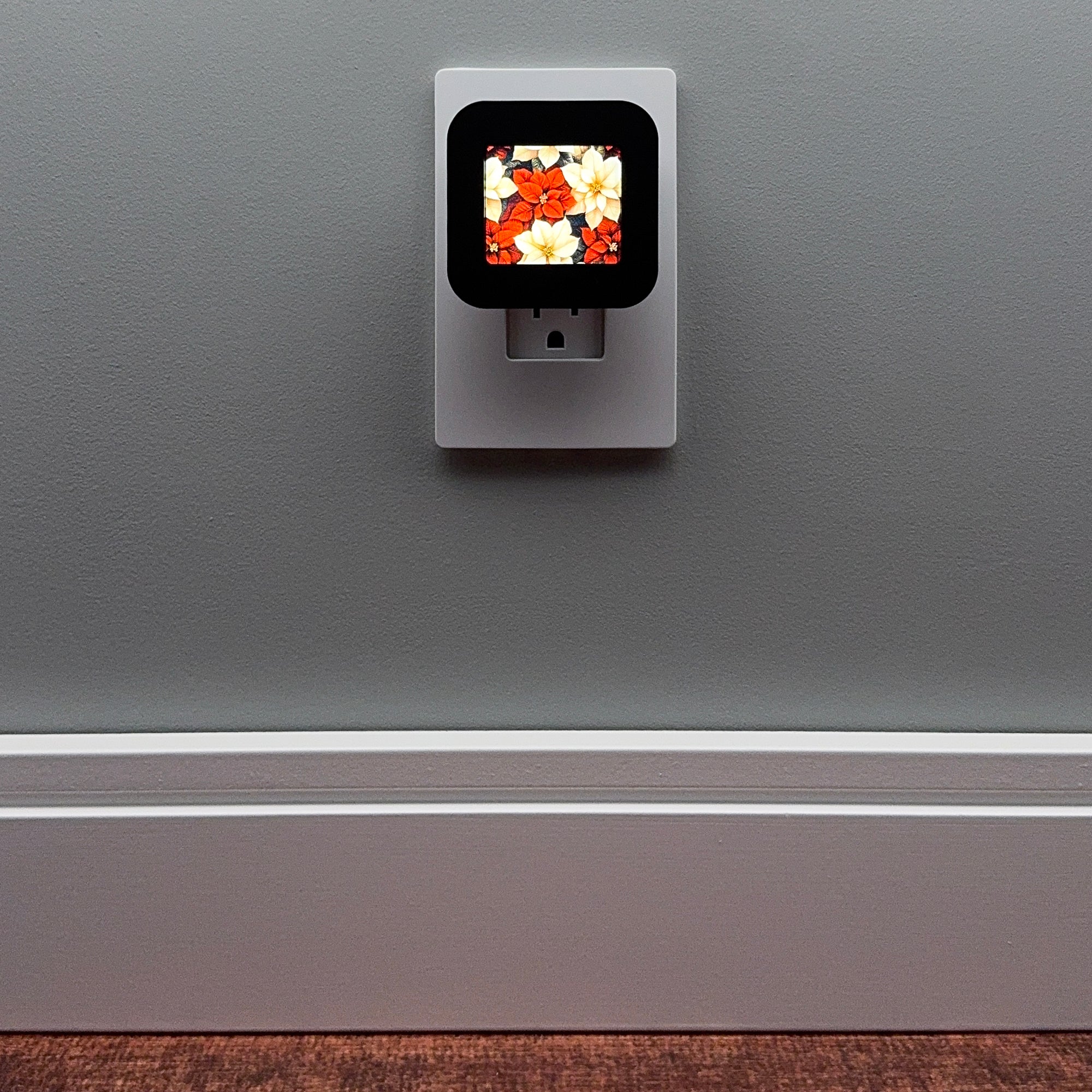 Christmas Poinsettia Night Light Cover ONLY