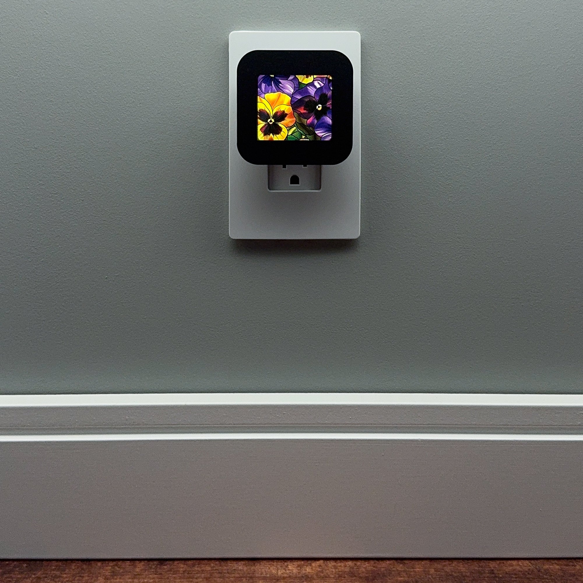 Pansies Floral Night Light