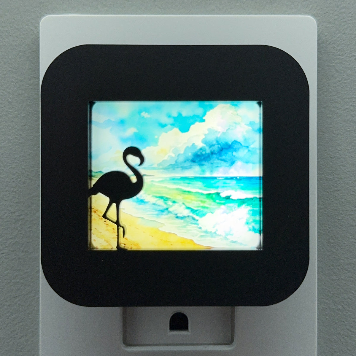 Flamingo and Ocean Shore Night Light Cover ONLY