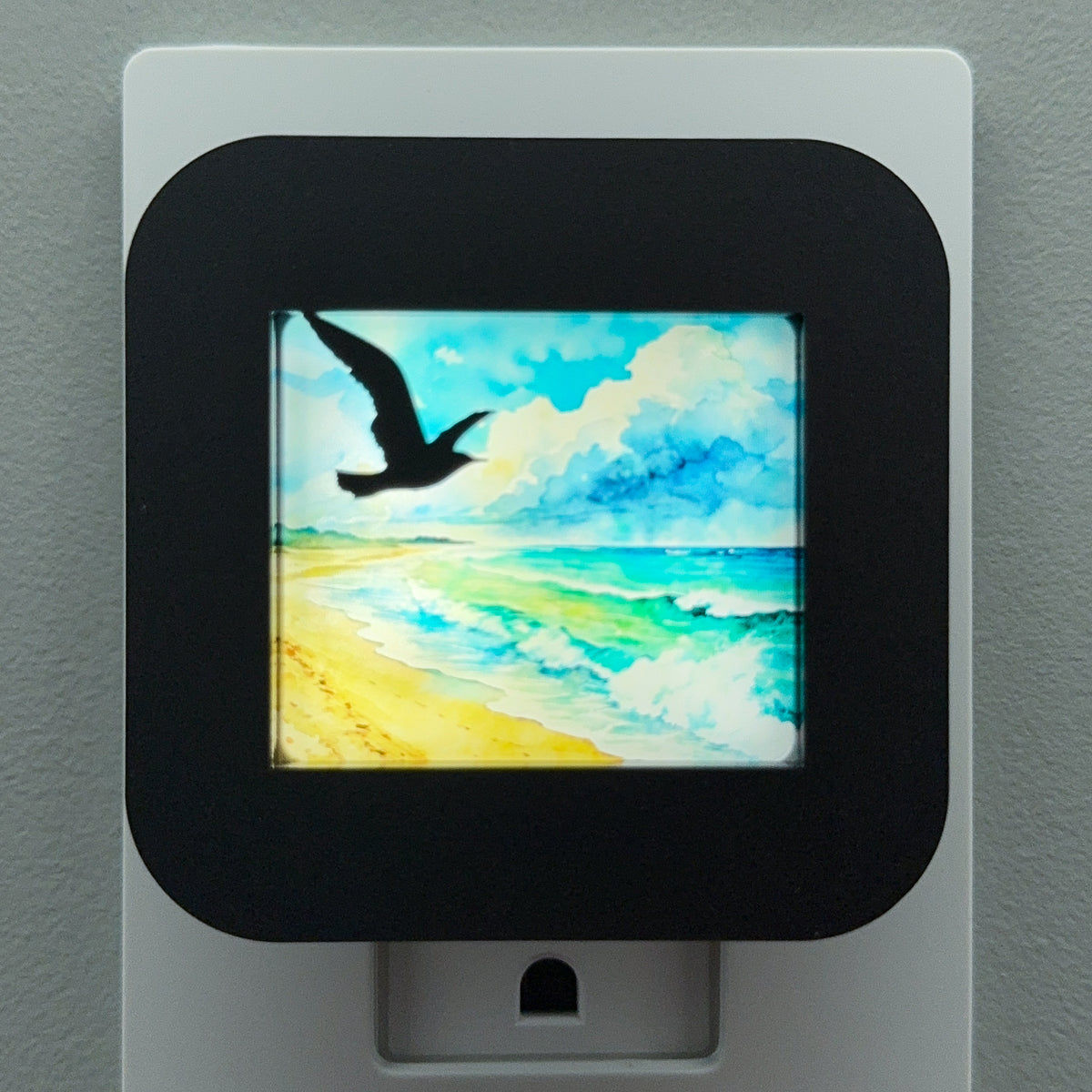 Flying Seagull and Ocean Shore Night Light Cover ONLY