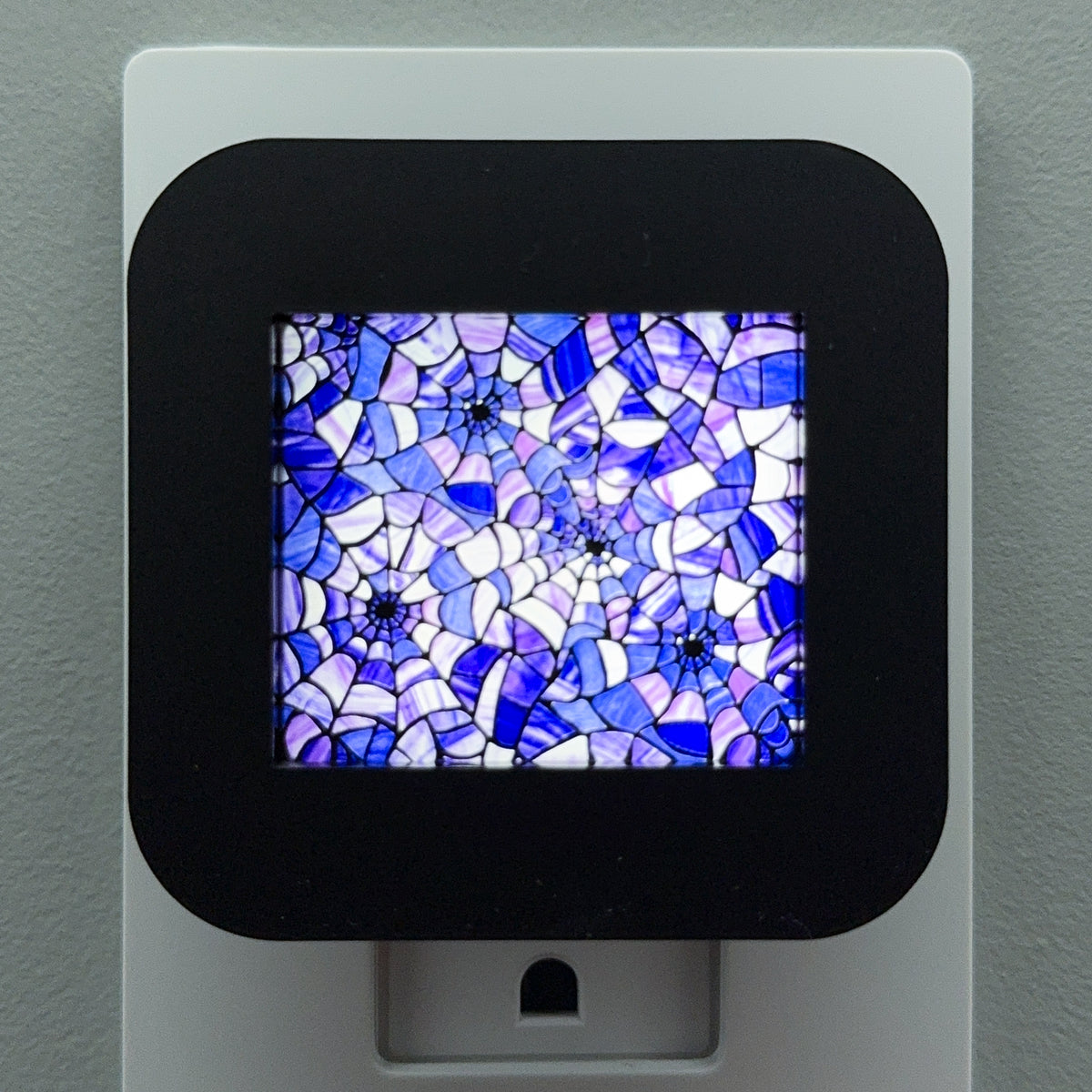 Purple Spiderweb Faux Stained Glass Night Light Cover ONLY