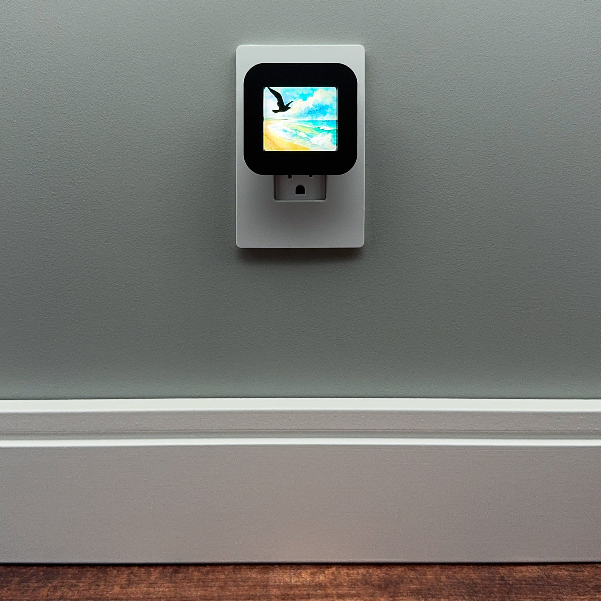 Flying Seagull and Ocean Shore Night Light Cover ONLY