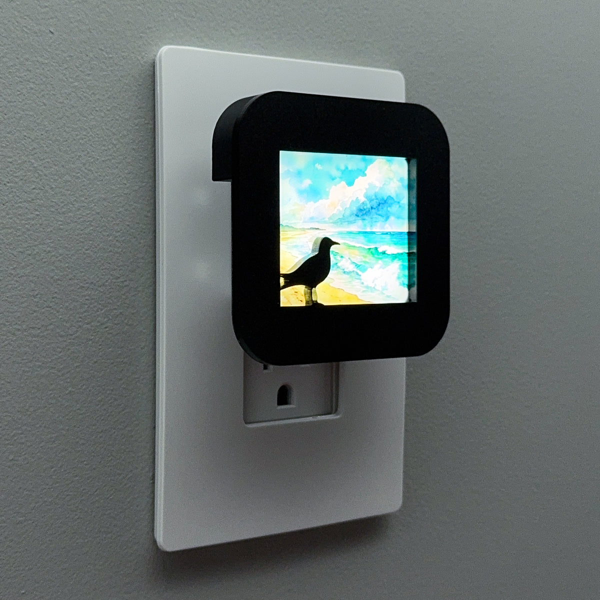Seagull and Ocean Shore Night Light Cover ONLY