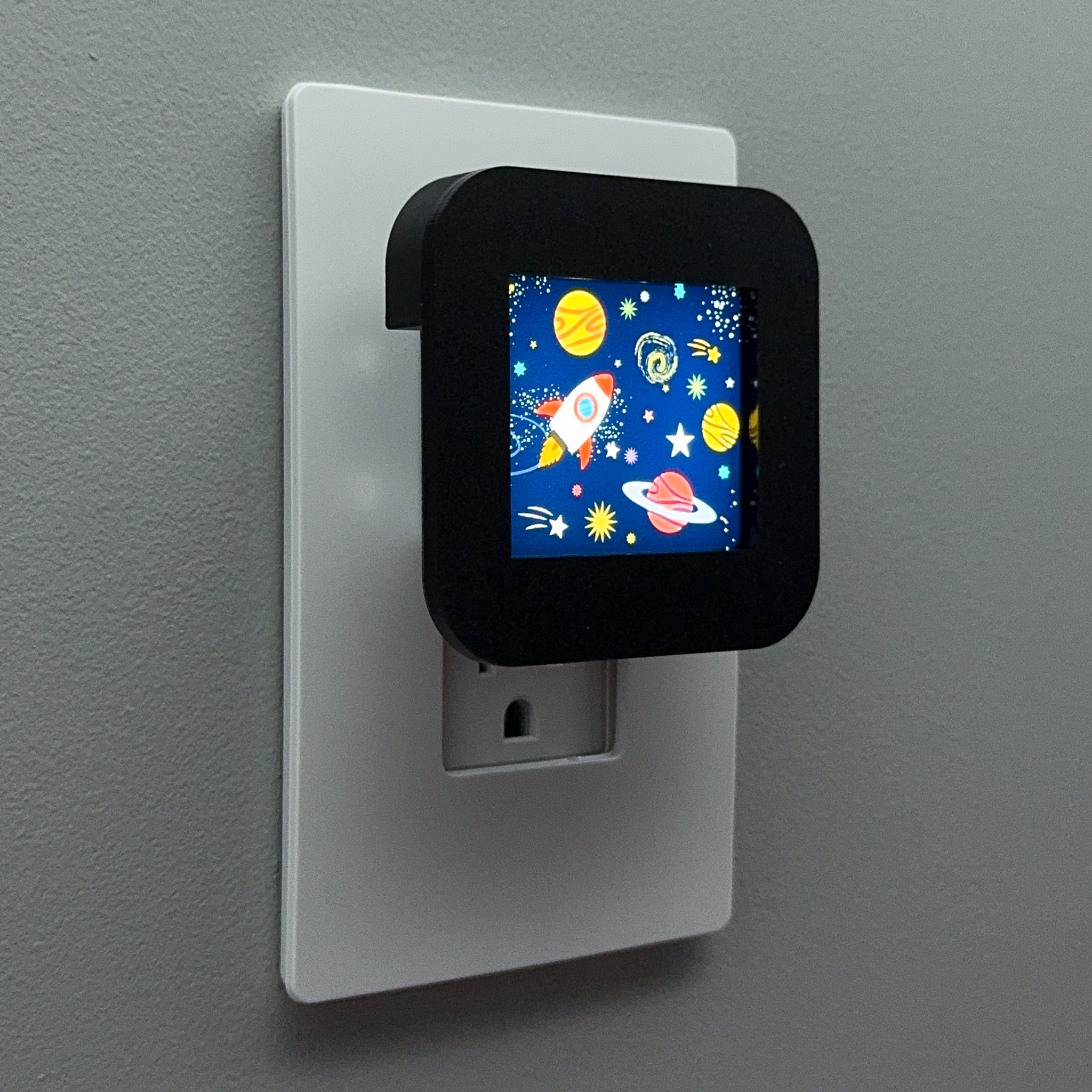 Space, Rocket Ship and Planets Night Light
