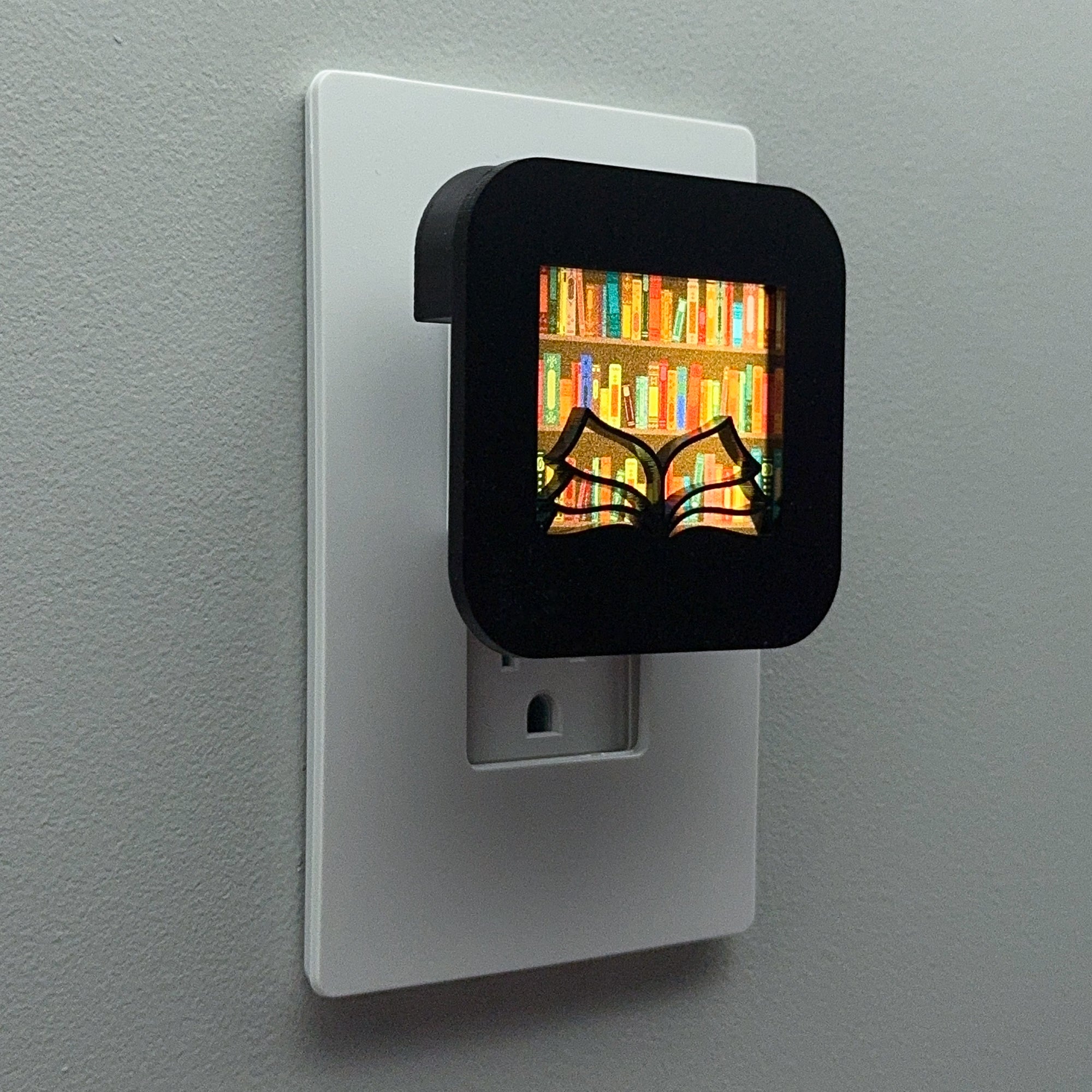 Open Book in Library Night Light Cover ONLY