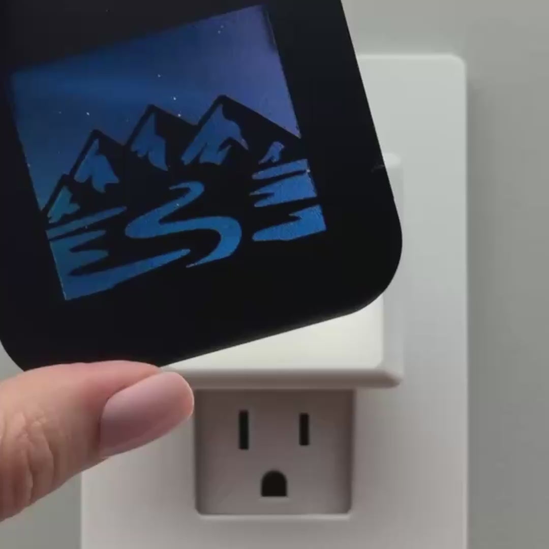 Load video: Mountain and River Night Light Cover ONLY