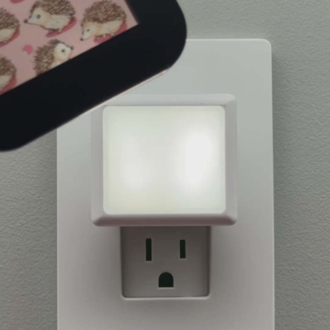 Load video: Cute Hedgehogs Night Light Cover ONLY