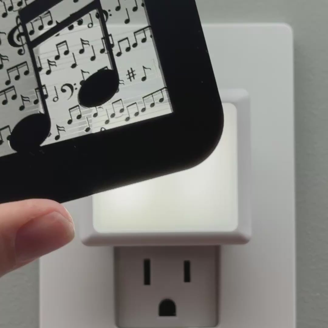 Load video: Music Note Night Light Cover ONLY