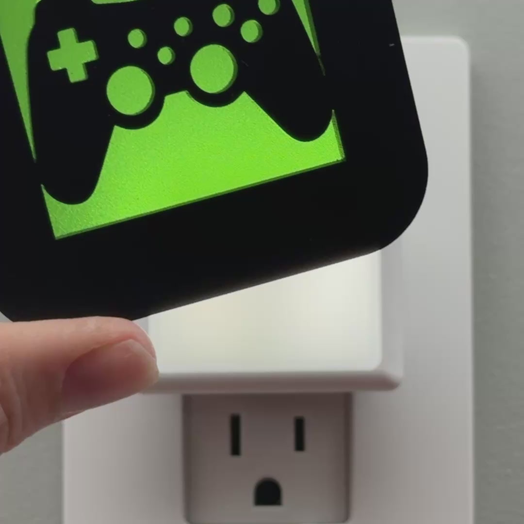 Load video: Video Game Controller Night Light
