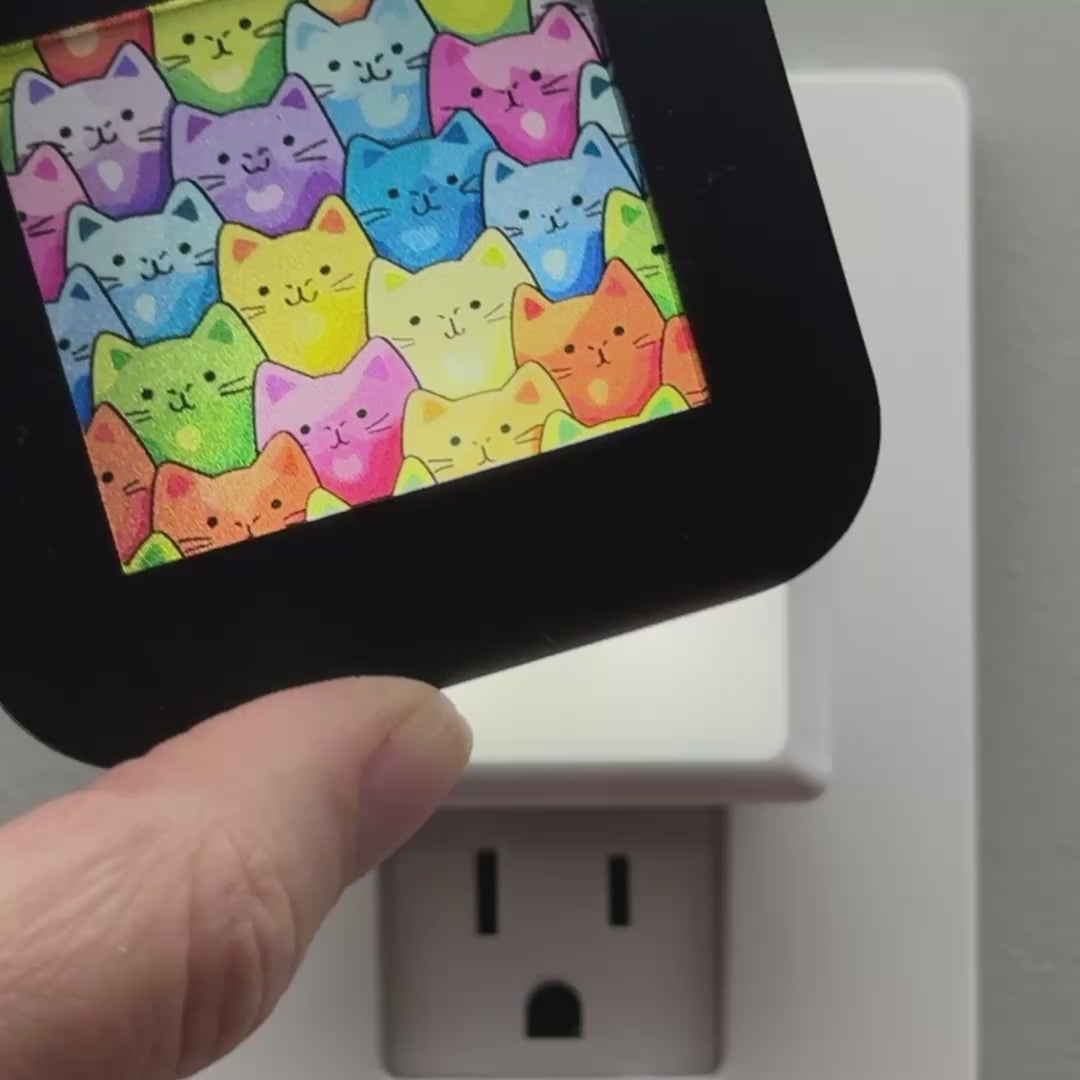 Load video: Rainbow Cats Night Light