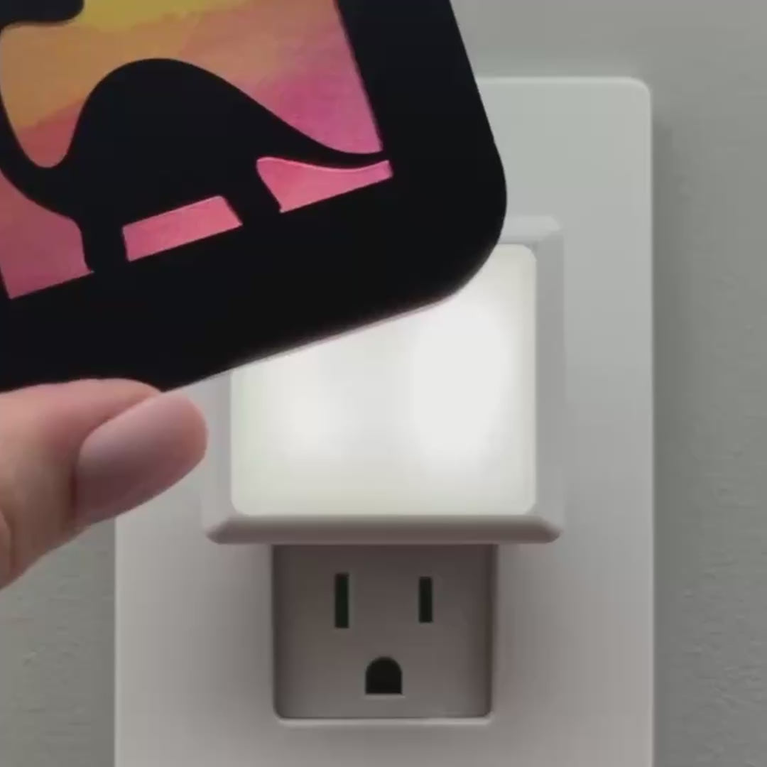Load video: Brontosaurus Dinosaur Night Light